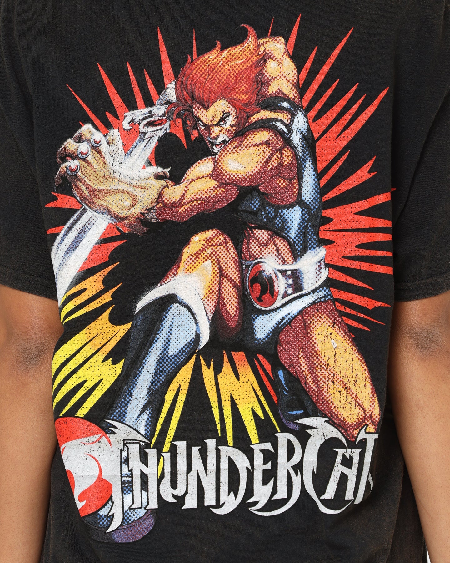 Vintage Thundercats Graphic T-Shirt - Retro Cartoon Tee for Men & Women - Soft Black Washed Cotton - Perfect for Cosplay, Casual Wear & 80s Nostalgia Fans