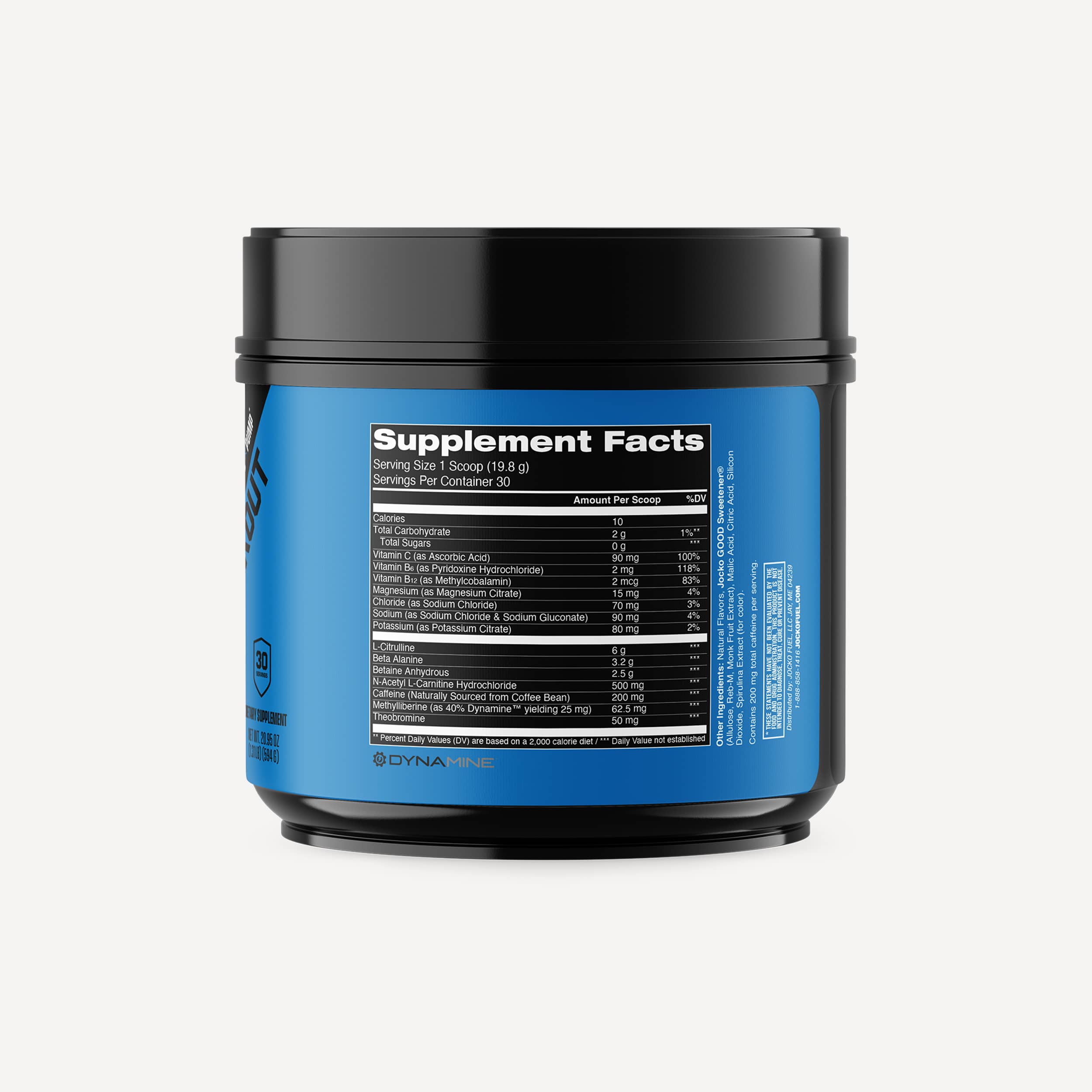 JOCKO Pre Workout Powder - Energy & Endurance Booster for Gym, Running & Fitness | Natural Performance Enhancer for Men & Women