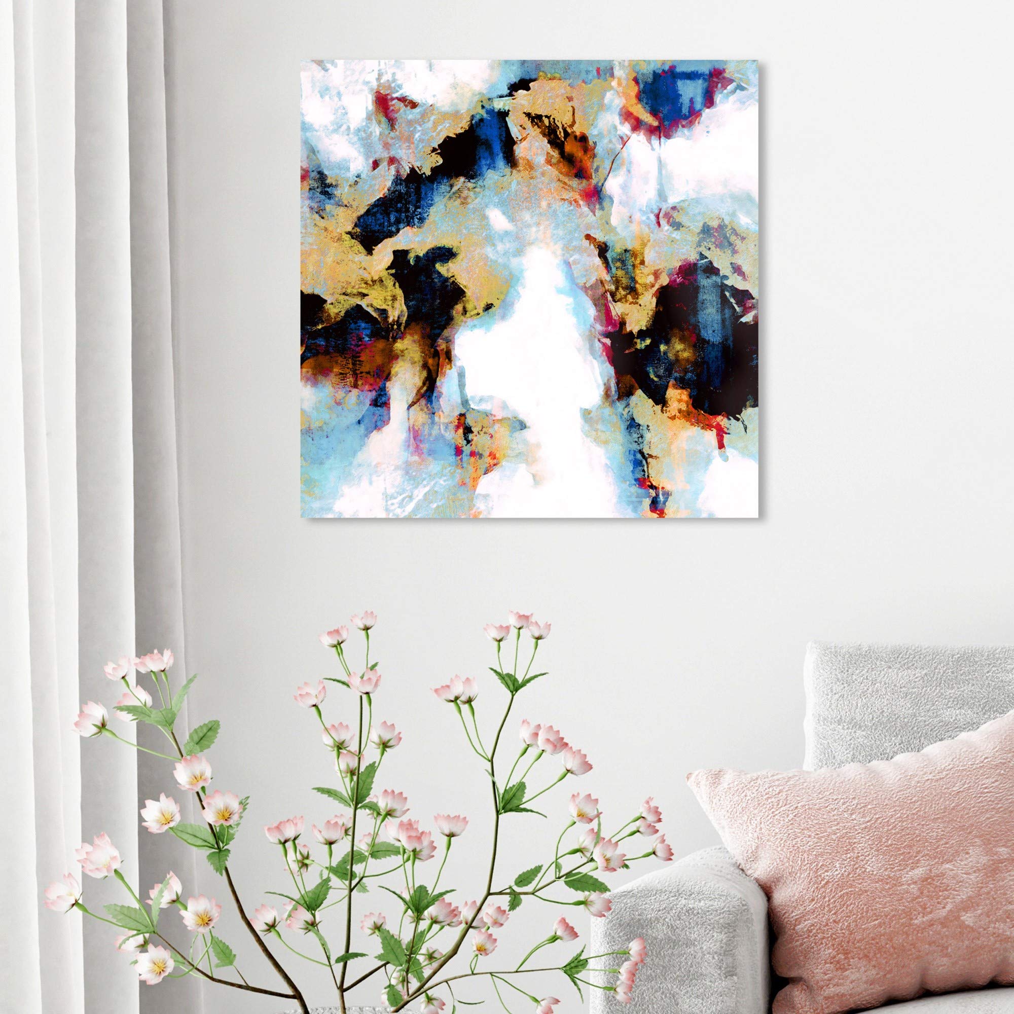 Oliver Gal Artist Co. Abstract Wall Art Canvas Print 'Explosive Shades of City Lights' - 24