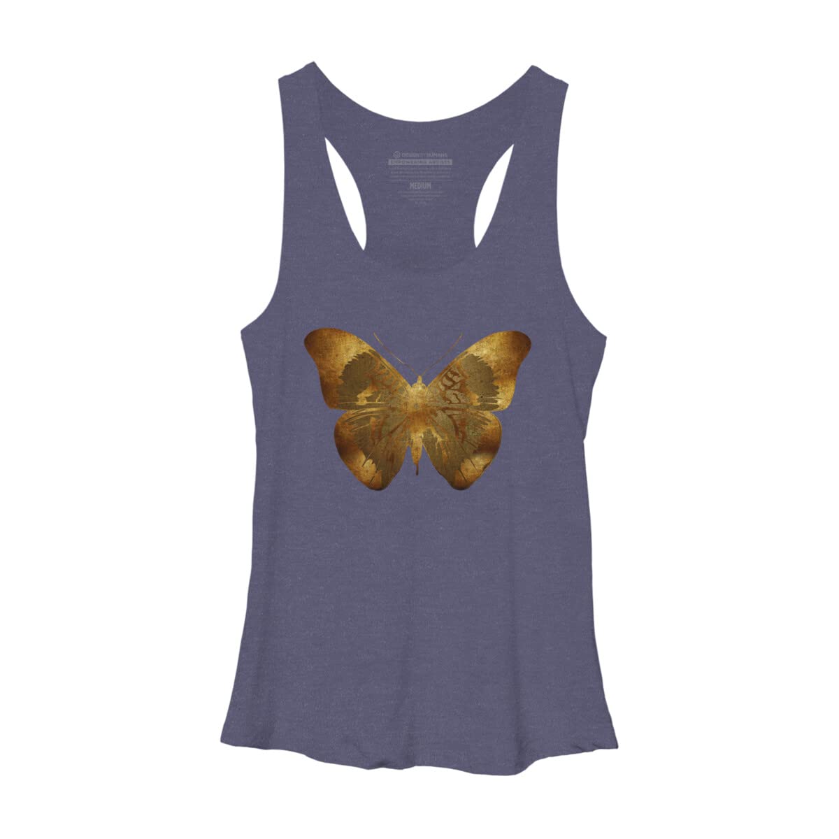 Design By Humans Women's Iron Butterfly Racerback Tank Top by Adamzworld | Soft Breathable Workout & Casual Wear