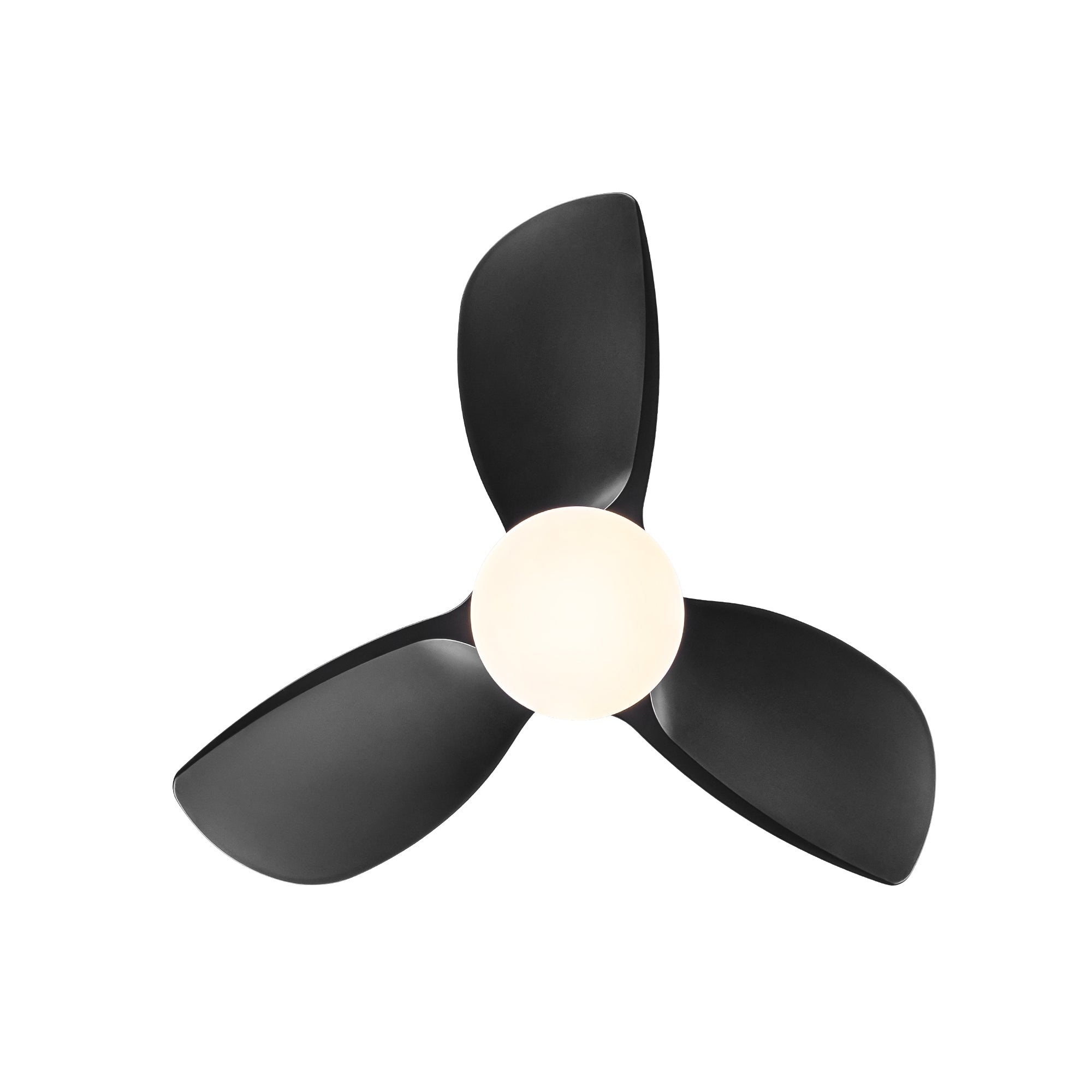 28 Inch Integrated LED Ceiling Fan with Black ABS Blades - Energy Efficient Smart Fan for Bedroom, Living Room & Office (Remote Control, Quiet Operation)