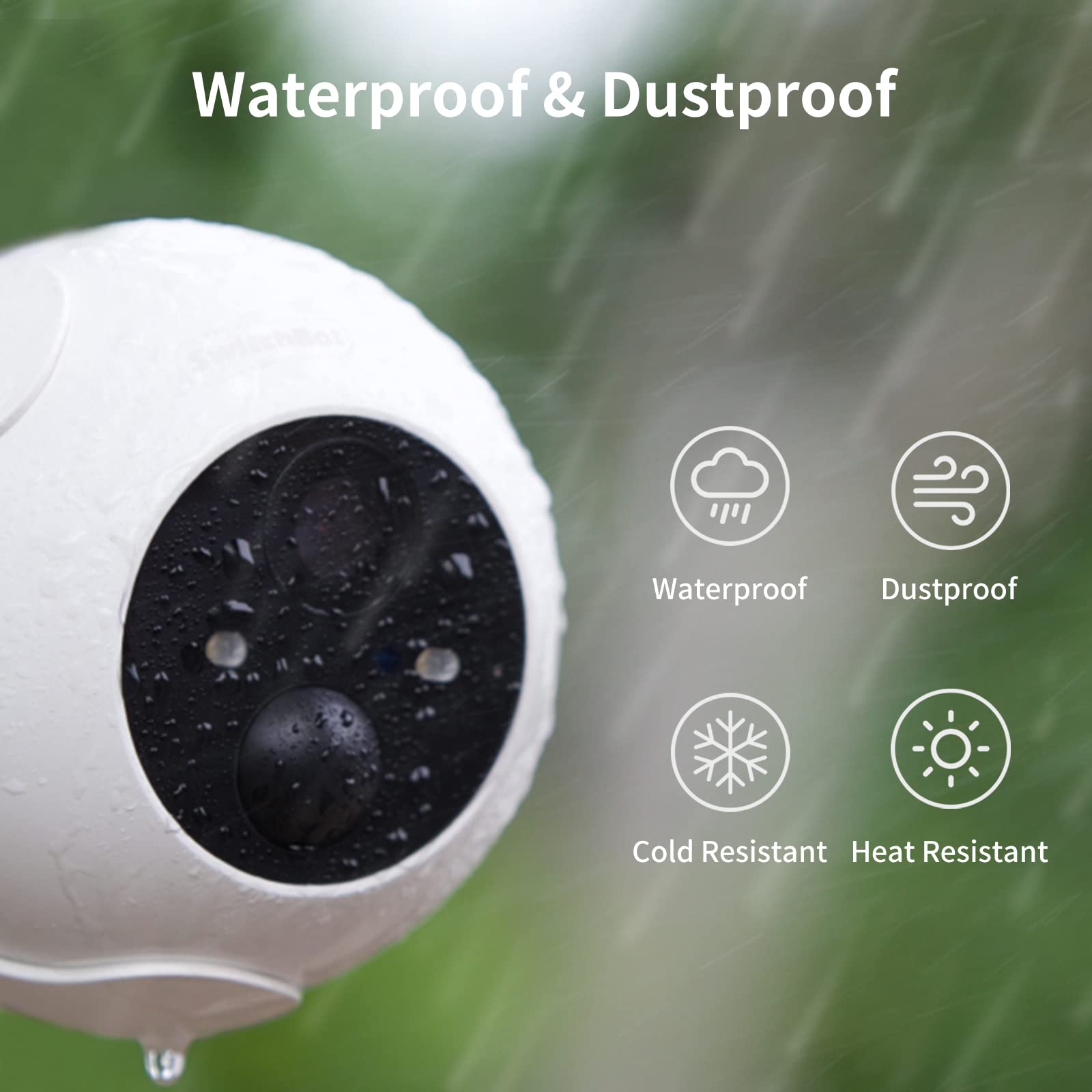 SwitchBot Outdoor Solar Security Camera - 1080p HD Spotlight Cam with Human Detection, 5200mAh Battery & 2-Way Audio | Waterproof, Color Night Vision, Alexa Compatible | Perfect for Home Security, Backyard Monitoring & Garage Protection