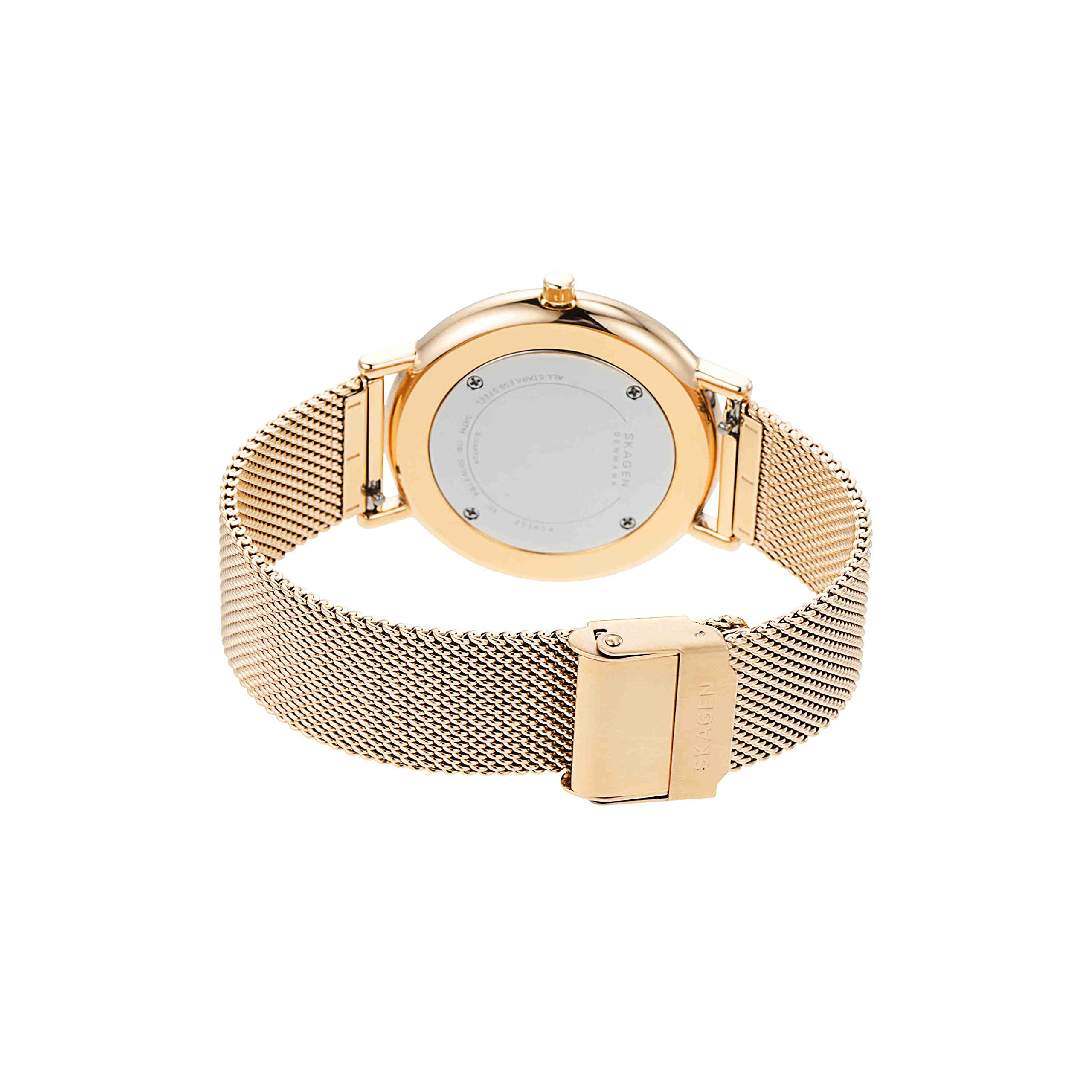 Skagen Women's Watch - Minimalist Danish Design, Stainless Steel Mesh Band, Water Resistant - Perfect for Office Wear, Casual Outfits & Everyday Elegance