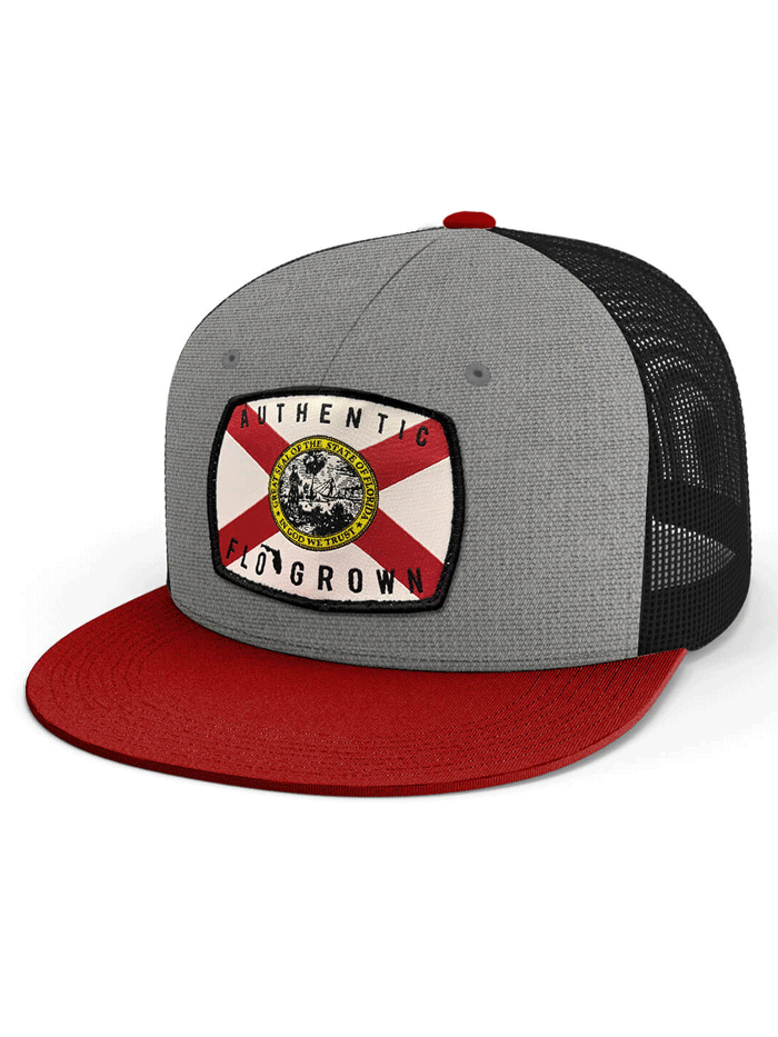 FloGrown FGH 155 Authentic American Flag Hat - Grey Baseball Cap for Men & Women - Perfect for Patriotic Events, Outdoor Activities and Sports