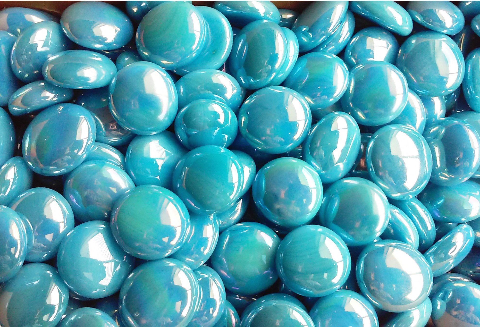 4 LB Opal Sky Blue Iridescent Glass Gems - Vase Fillers, Decorative Stones for Home & Wedding Centerpieces, DIY Crafts, Aquarium & Terrarium Decor