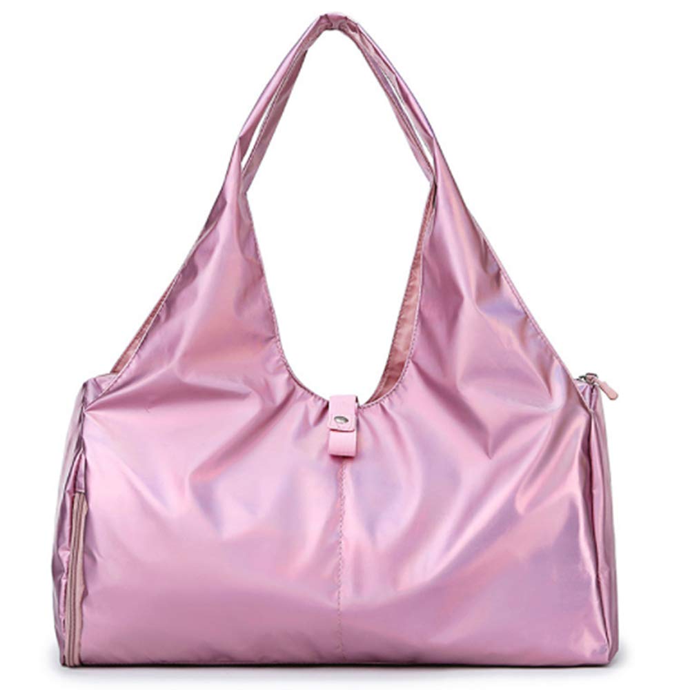 Premium Yoga Gym Bag for Women - Waterproof Workout Tote with Shoe Compartment & Accessory Pockets - Ideal for Yoga, Gym, Travel & Sports (Pink)