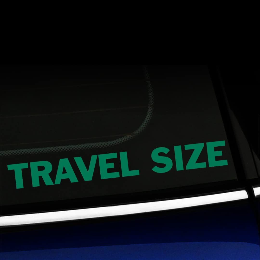Vinyl Car Decal - Artistic Reflection Travel Size - Custom Color Options (Green) - Perfect for Road Trips, Commuting & Personalizing Your Vehicle