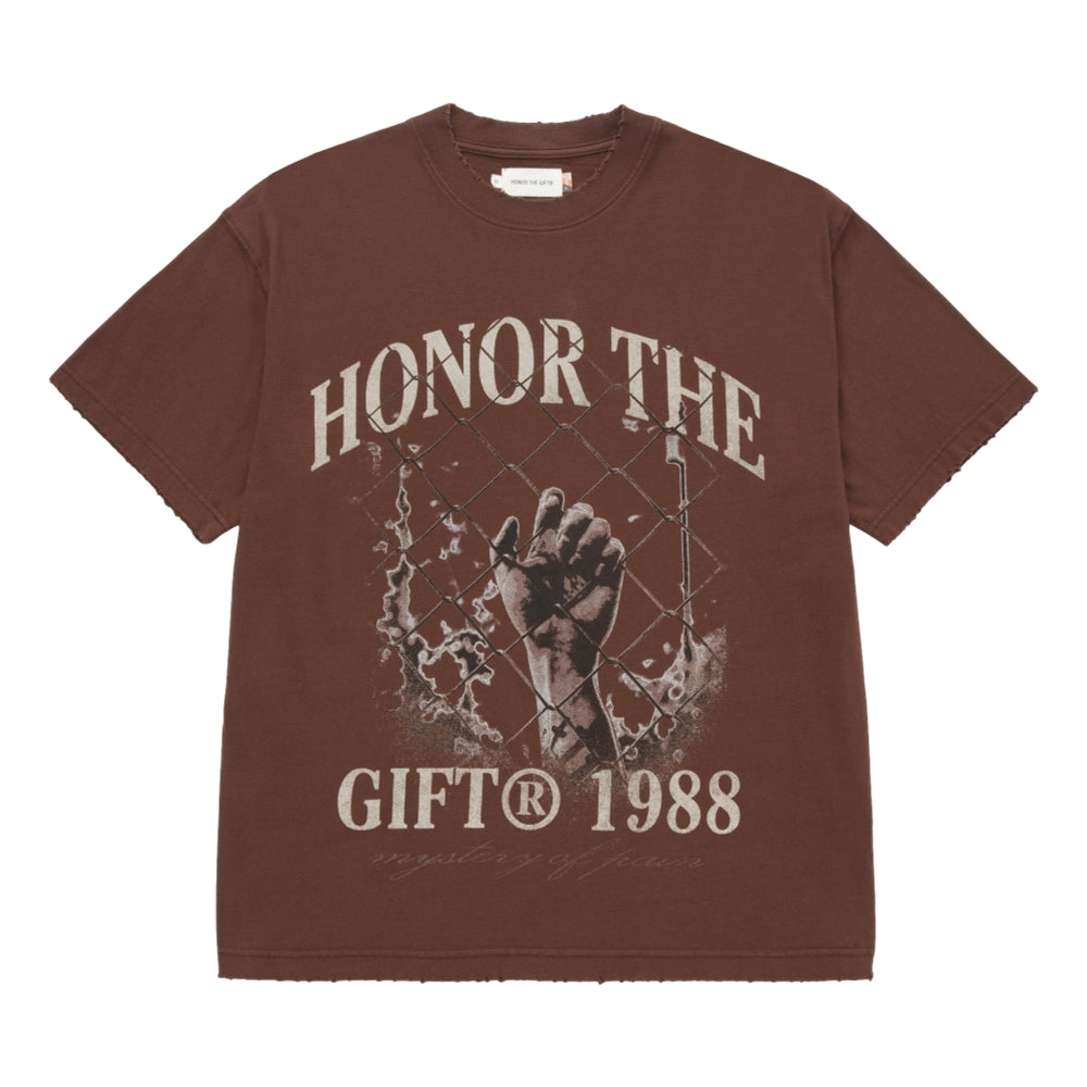 Honor The Gift Mystery of Pain Graphic Tee - Brown Cotton T-Shirt for Streetwear & Casual Outfits | Men's Fashion & Urban Lifestyle