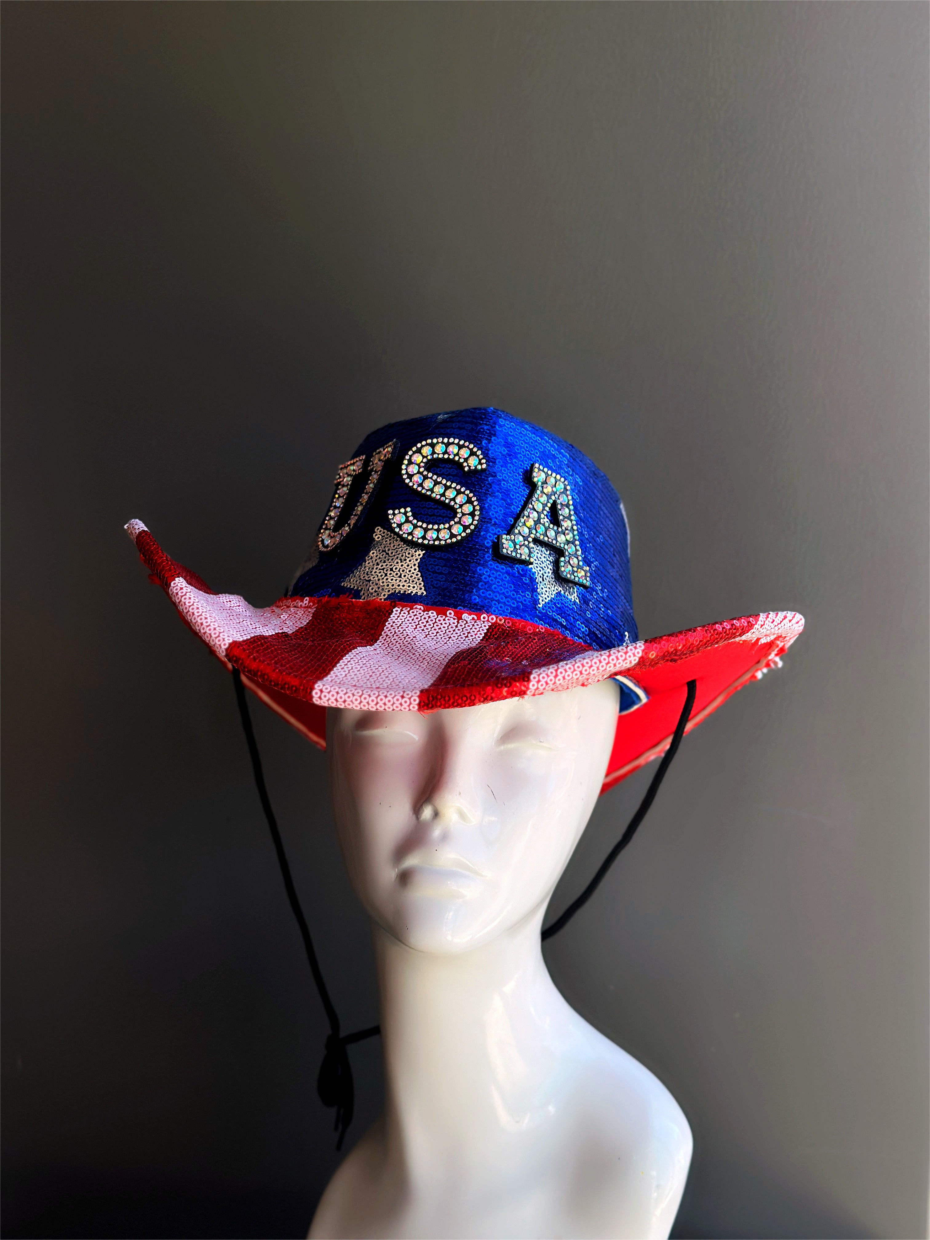 Sparkly Sequin Cowboy Hat for Women - Western Rhinestone Party Hat - Perfect for Country Concerts, Rodeos & Costume Events