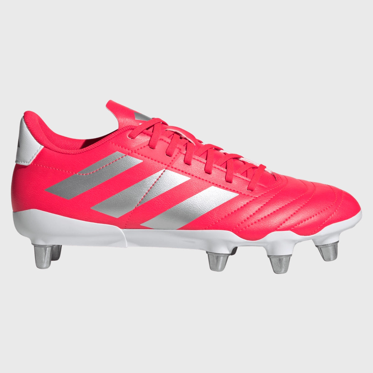 Adidas Kakari SG Rugby Cleats - Men's Firm Ground Soccer Shoes for Rugby & Football, Lightweight & Durable, Lucid Red - Perfect for Matches, Training & Outdoor Sports