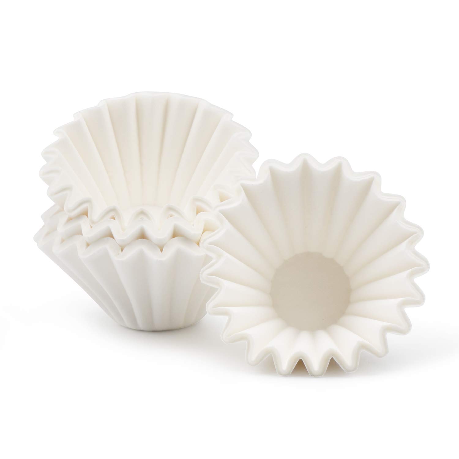 Eusoar 100-Count Unbleached Basket Coffee Filters for 1-4 Cup Electric Coffee Makers | Disposable Paper Filters for Basket Style Brewers | Perfect for Home, Office, or Camping Use
