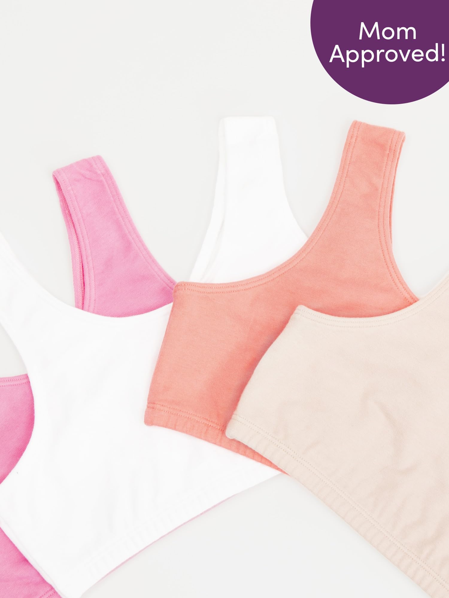 Fruit of The Loom Girls' Cotton Built-up Stretch Sports Bra - Comfortable Support for Active Girls, Perfect for Running, Yoga & Gym Workouts