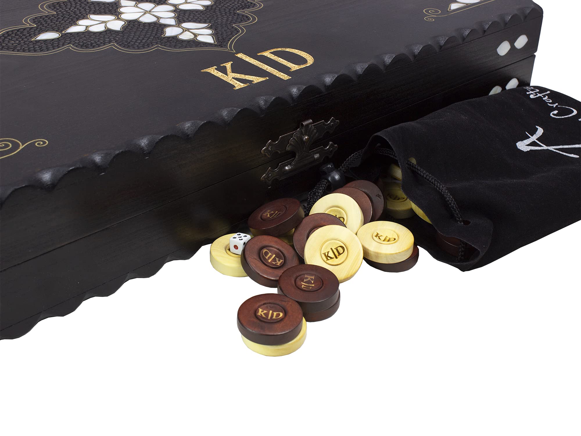 Antochia Crafts Personalized Wooden Handmade Backgammon Set - Classic Board Game for Adults & Family Game Night - Unique Gift for Backgammon Lovers