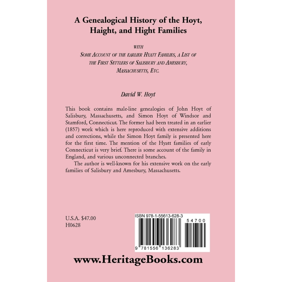 Hoyt, Haight & Hight Family Genealogy Book - Comprehensive Ancestral History & Family Tree Research Guide | Perfect for Historians, Genealogists & Family Reunions
