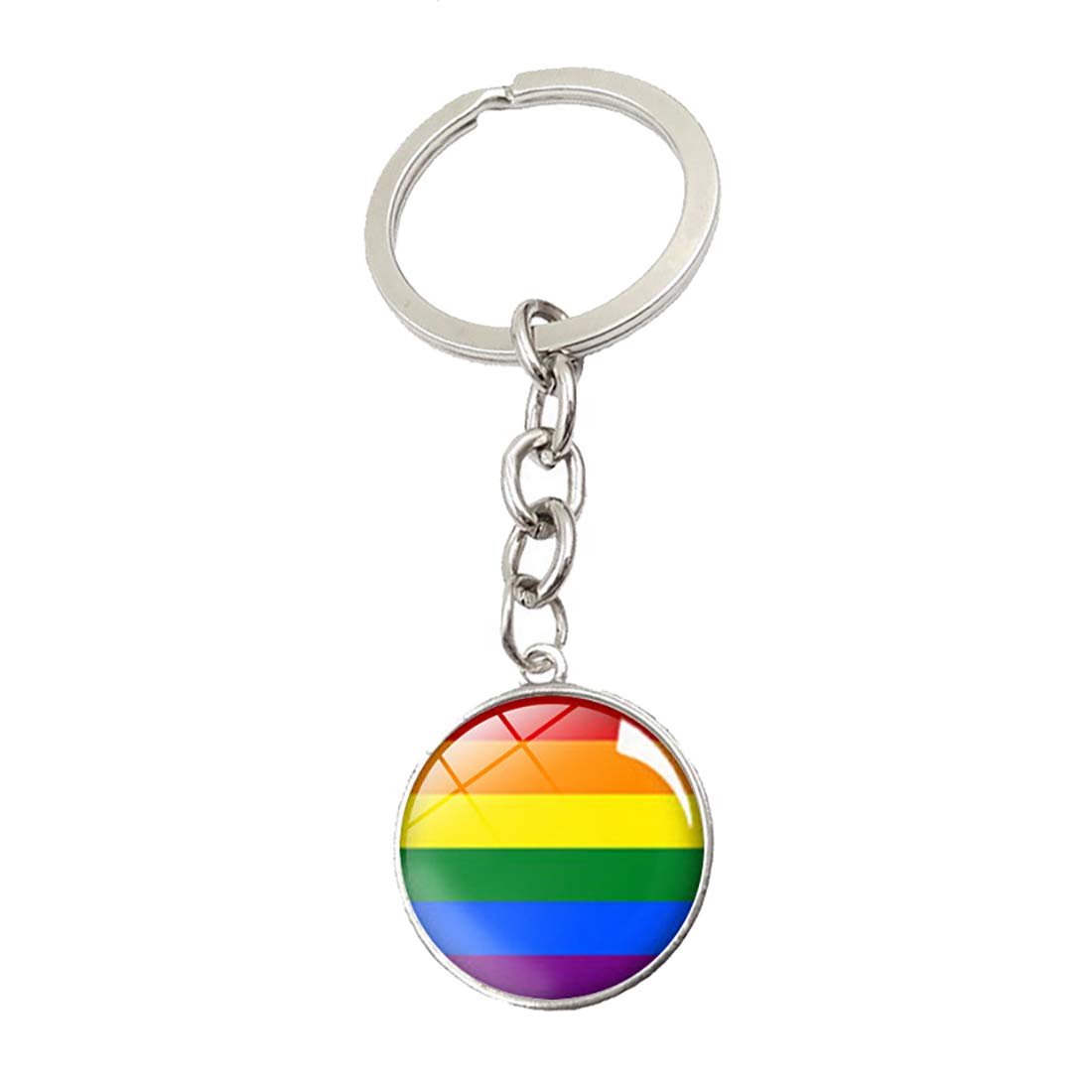 CHOORO Rainbow Pride Keychain - LGBT Jewelry Gift for Gay, Bisexual & Transgender - Perfect for Pride Month, LGBTQ+ Events & Everyday Carry
