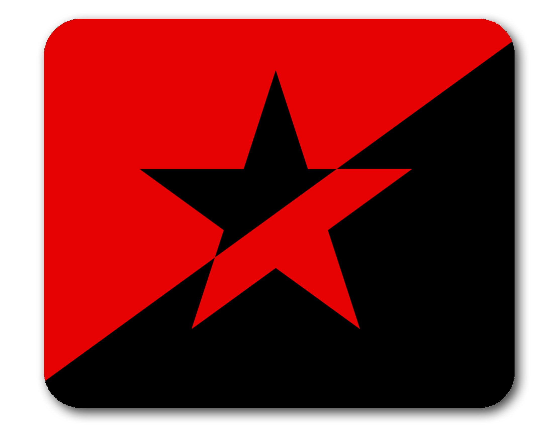 Anarchy Flag with Star Design Mouse Pad - Non-Slip Rubber Base, Smooth Surface for Gaming & Office Use - Perfect for PC, Laptop & Computer Workstations