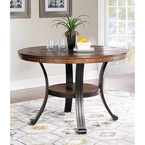 Powell Furniture Franklin Dining Table Set - 5-Piece Modern Wood Dining Room Table with Chairs for Family Gatherings & Dinner Parties