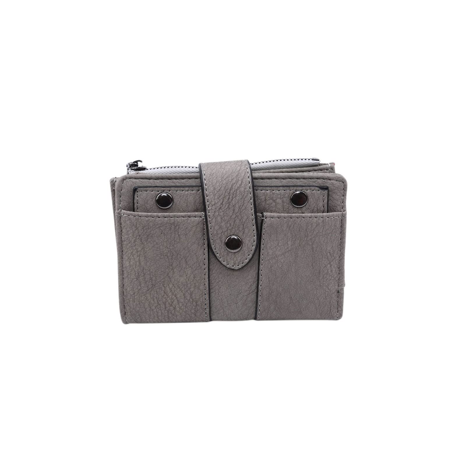 SHKI Women's Vintage Rivet Short Wallet - Slim Coin Purse & Card Holder for Ladies - Perfect for Everyday Use, Travel, and Gift Giving