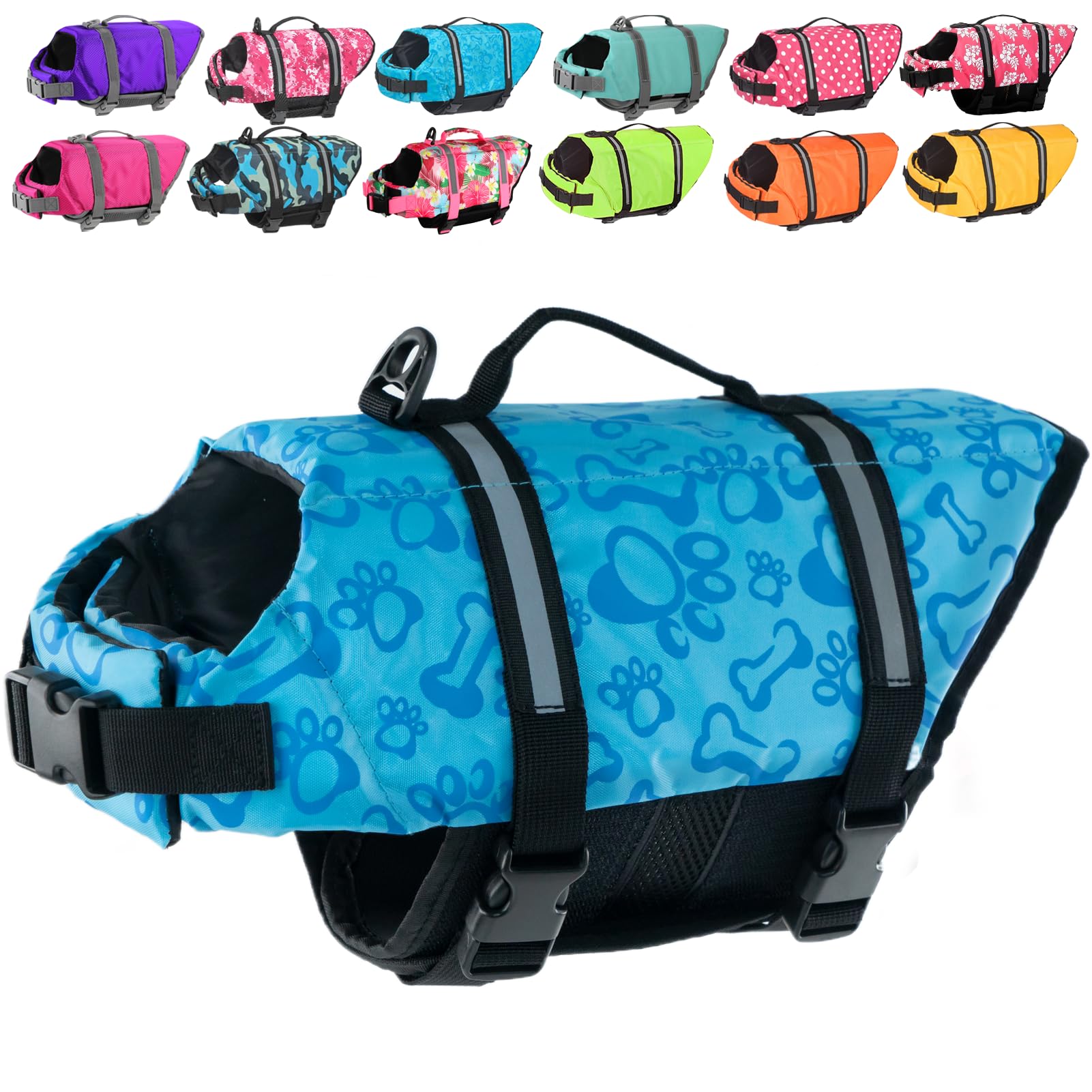 Doglay Dog Life Jacket - Adjustable Buoyancy Vest for Swimming & Boating | Reflective Safety Strips | Small Medium Large Dog Life Vest for Pools, Lakes & Beach Adventures