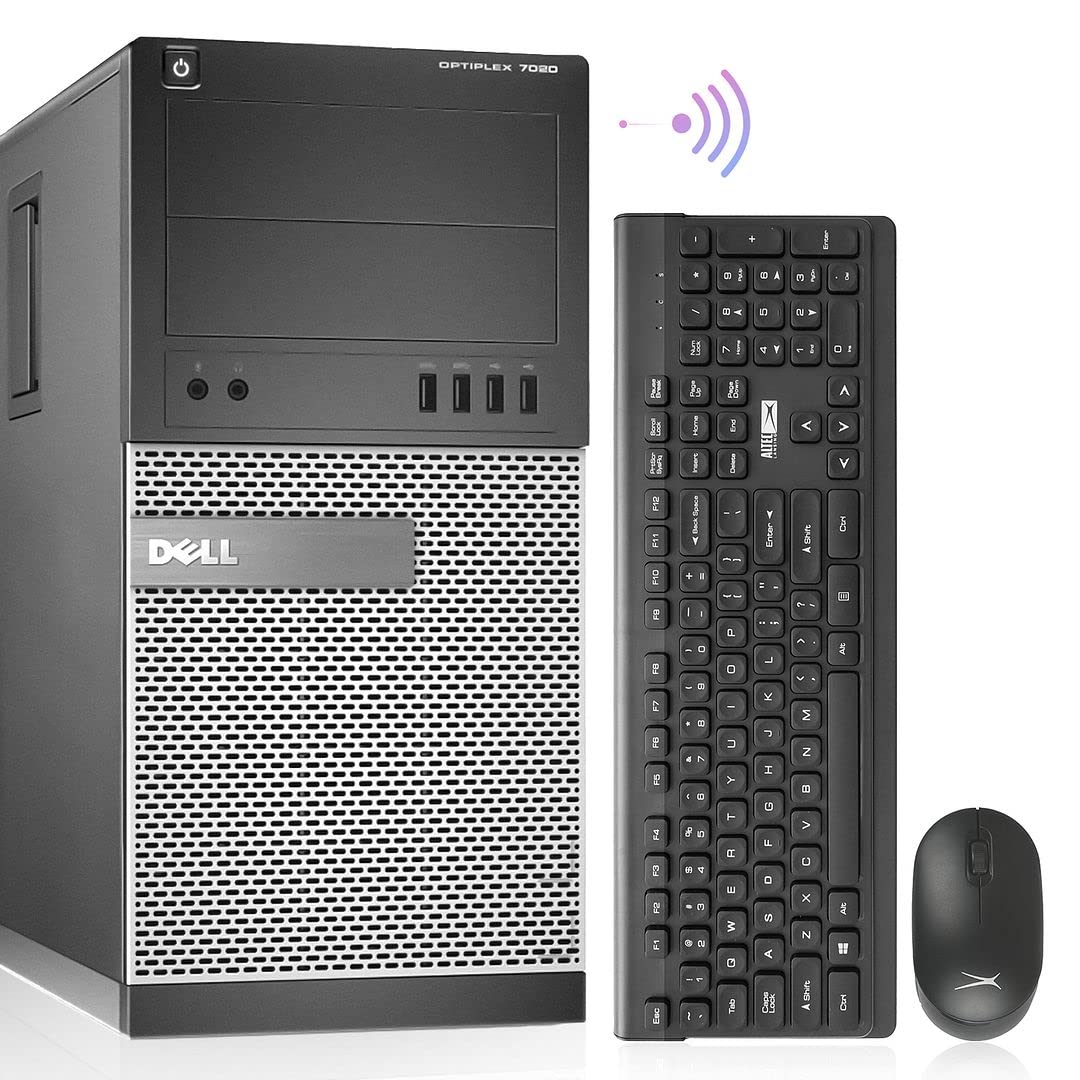 Refurbished Dell OptiPlex 7020 Tower Desktop PC - Intel i7-4790, 32GB RAM, 1TB SSD + 2TB HDD, WiFi AC8260, Dual Monitor Support, Wireless Keyboard & Mouse - Windows 10 Pro (Renewed) | Ideal for Home Office, Business Workstations & Gaming Setups
