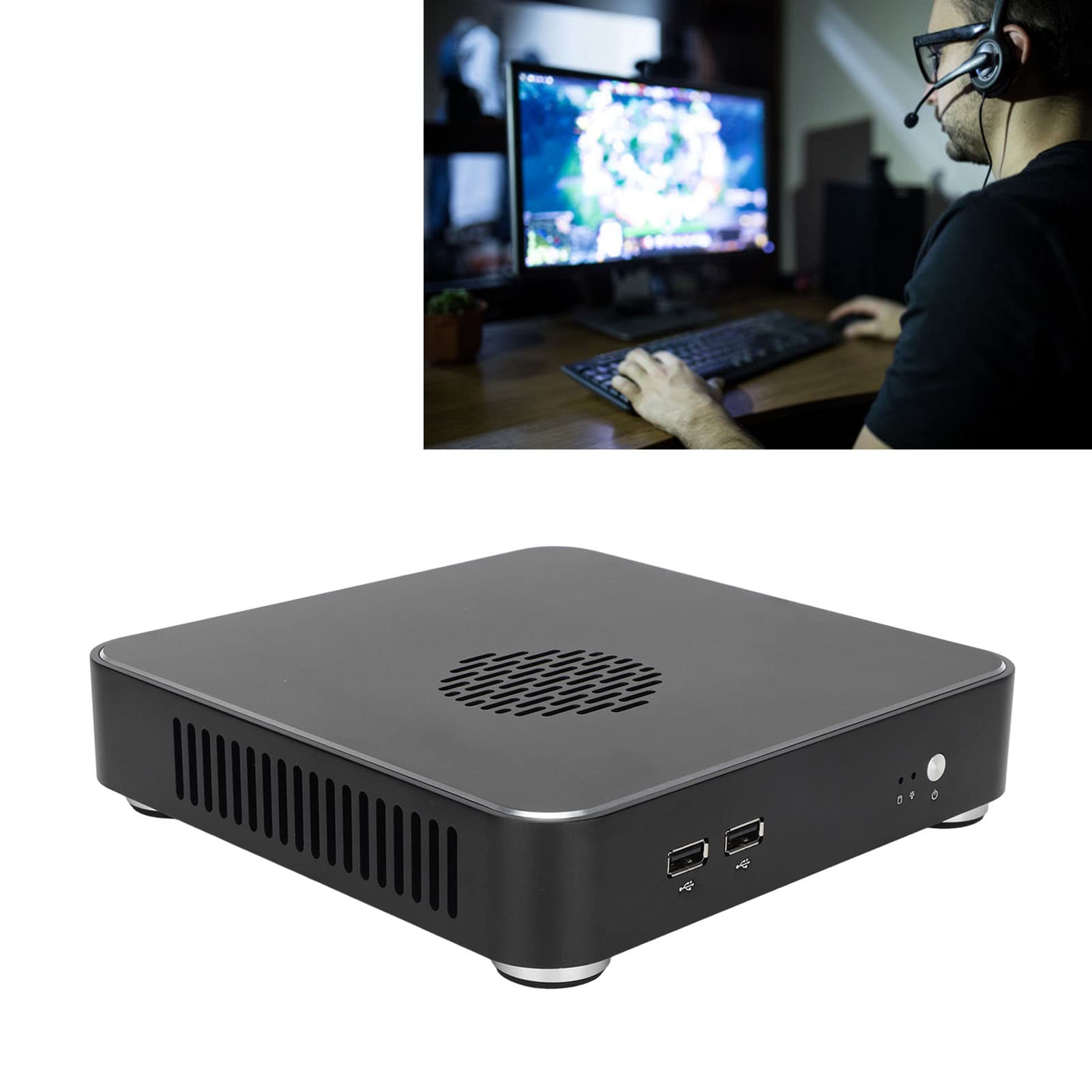 Compact Mini ITX PC Case with Excellent Cooling & Expansion - Sleek HTPC Chassis for Home Theater & Gaming Setups - Small Form Factor Desktop Computer Case