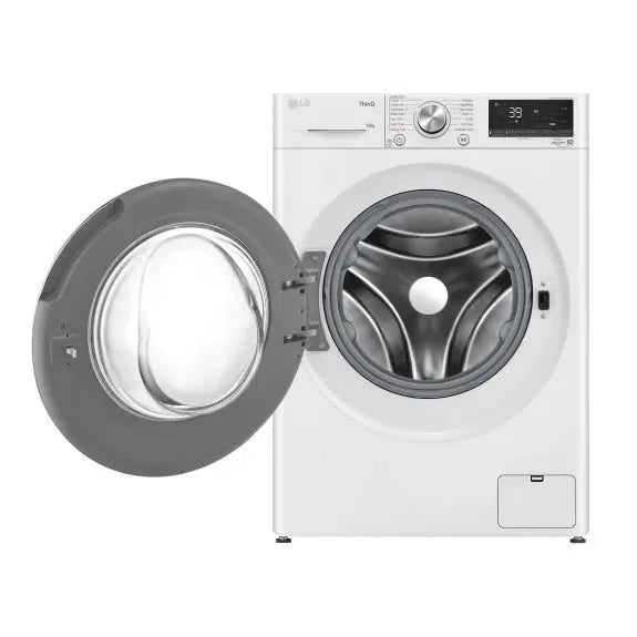 LG 10kg Front Load Washing Machine with Smart Inverter Technology - Energy Efficient, Quiet Operation - Perfect for Apartments & Small Laundry Rooms (White)