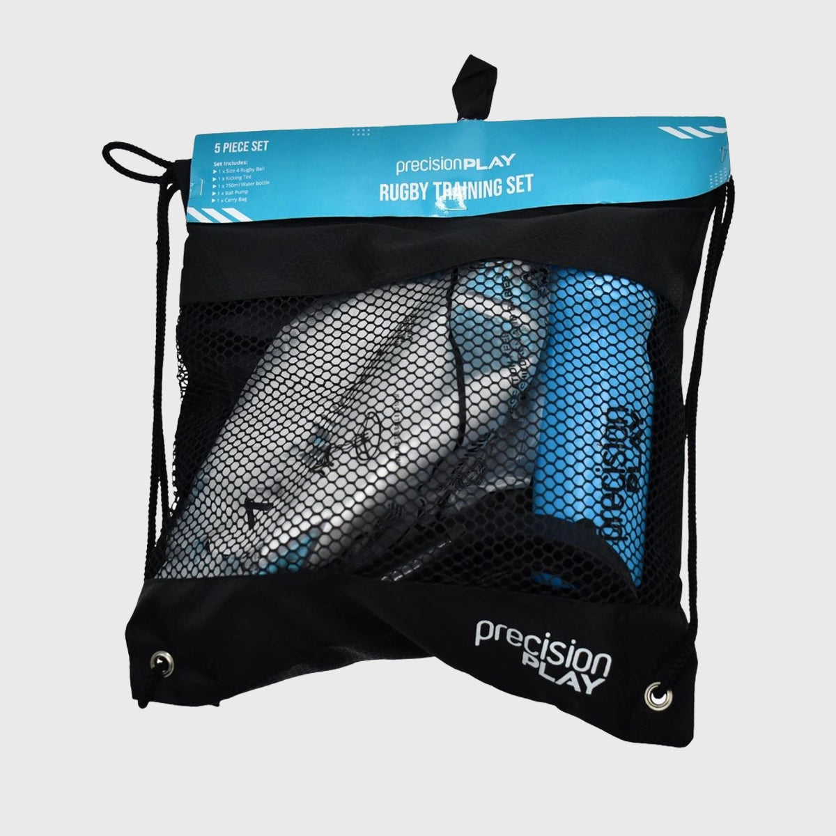 Precision PLAY Rugby Ball Training Set - Professional Rugby Training Equipment for Skill Development - Perfect for Practice, Games, and Team Drills