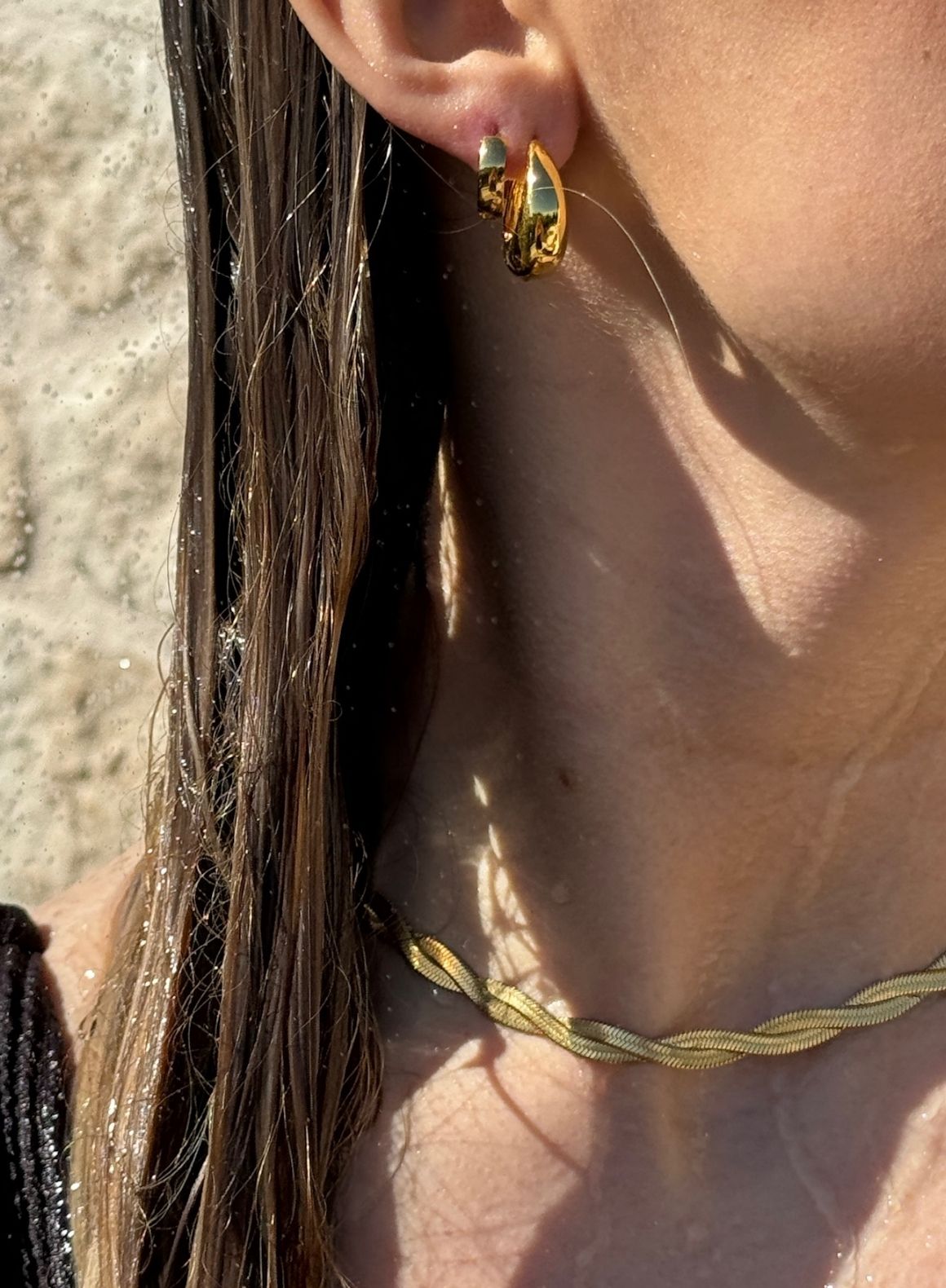 14K Gold Waterproof Braid Necklace for Women - Elegant Layered Chain Jewelry for Daily Wear, Parties & Special Occasions