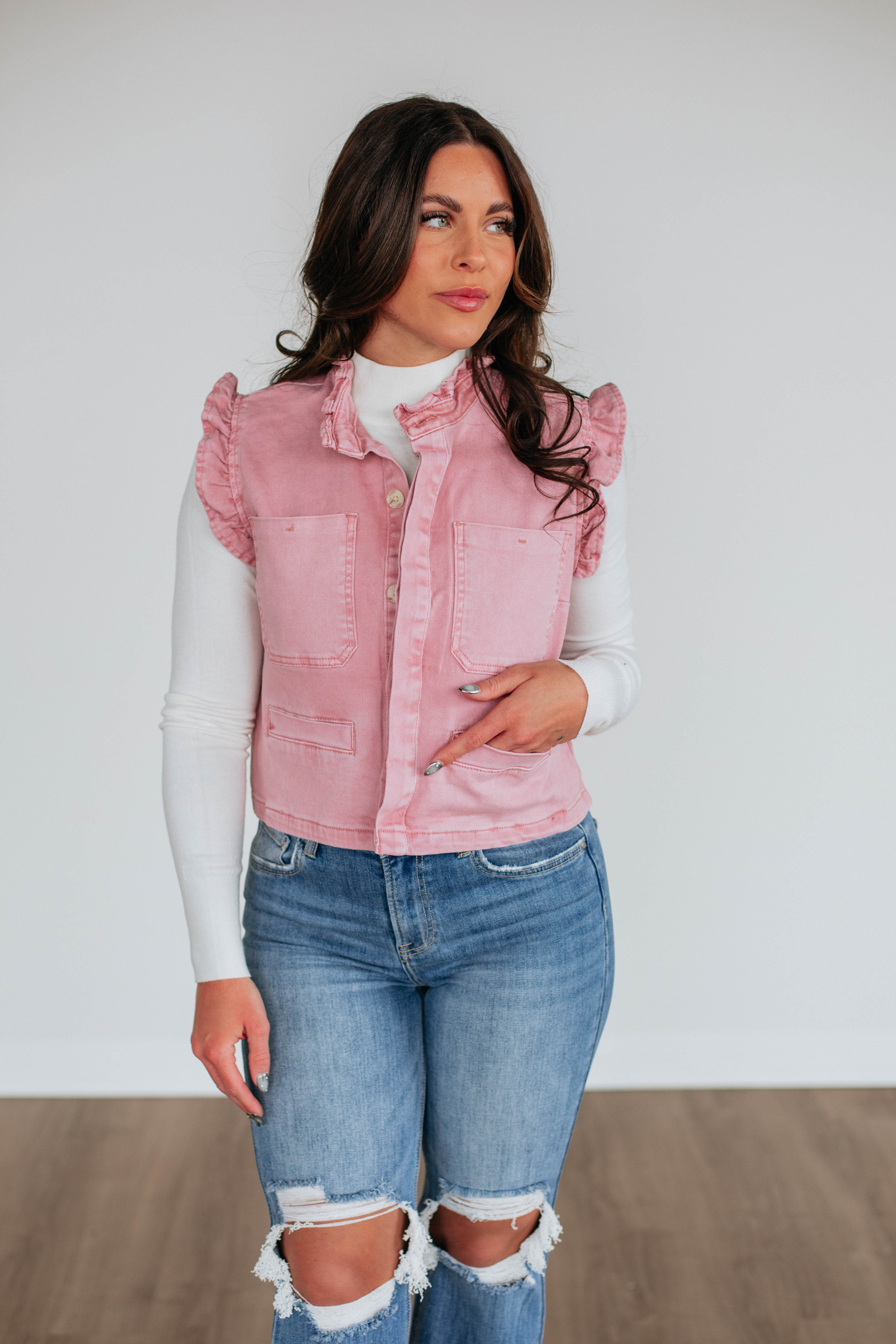 Nikki Women's Denim Shirt - Stylish Casual Button Down Top for Everyday Wear, Work & Outings