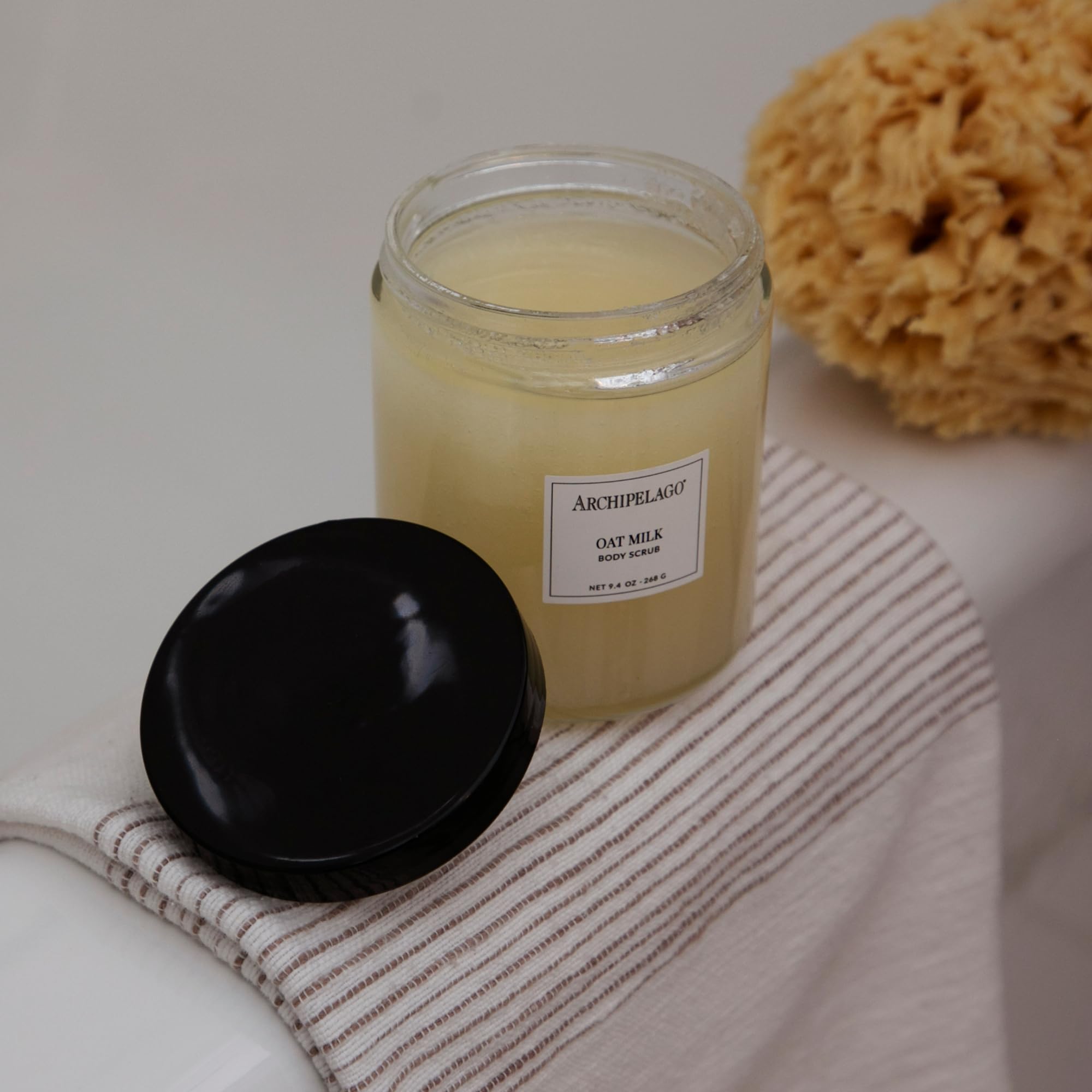 Archipelago Botanicals Oat Milk Body Scrub - Natural Exfoliating Body Scrub with Wild Oats for Smooth, Glowing Skin (9.4 oz) | Perfect for Dry Skin Care & Spa Day Self-Care Routine
