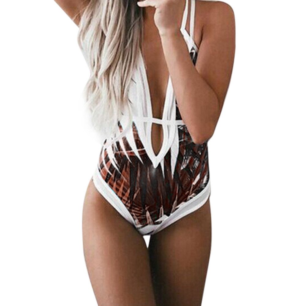 Vermers Women's Sexy Printed One Piece Swimsuits - Push Up Padded Monokini Bathing Suit for Beach, Pool & Summer Vacation