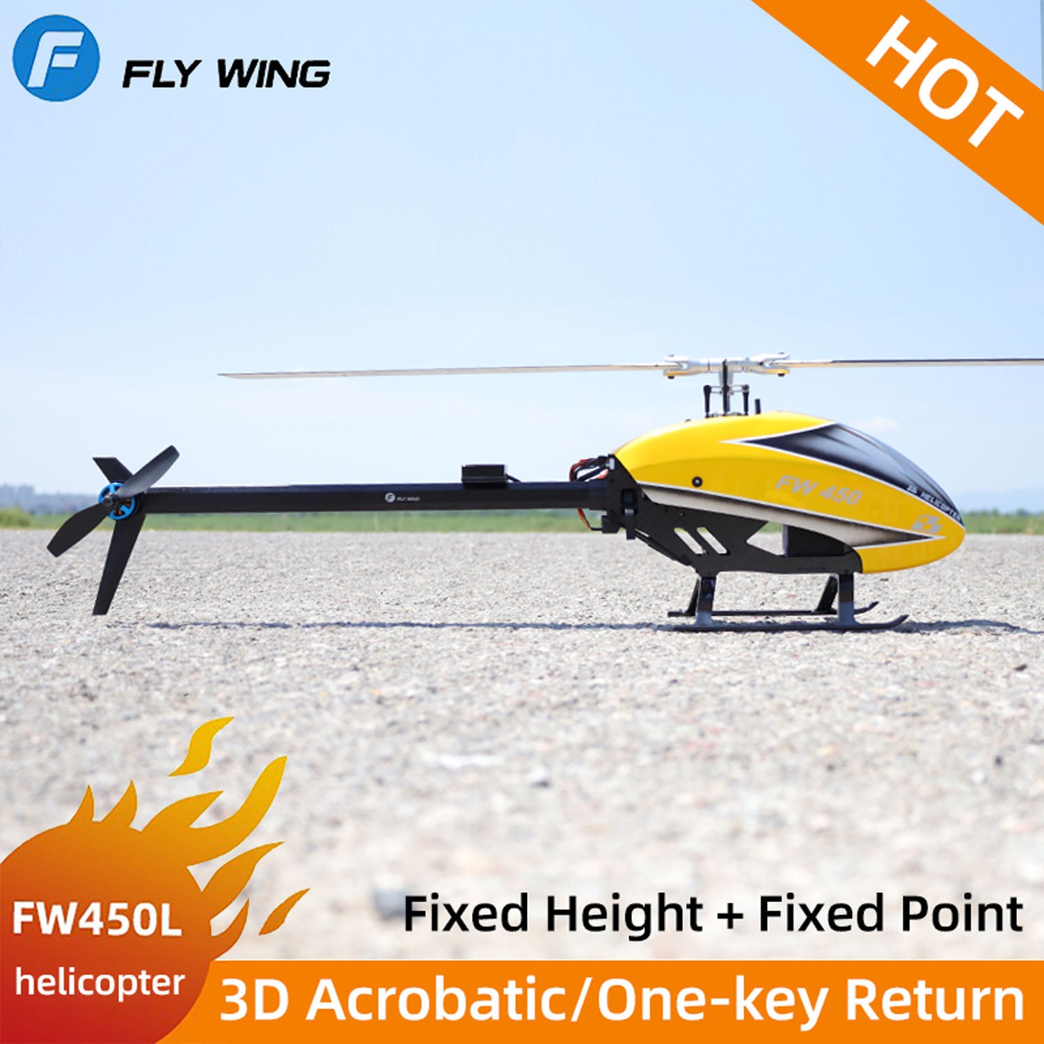 TOUCAN RTF FW450L V2.5 GPS RC Helicopter with One Key Return & Auto Hover - 54x25x14cm Remote Control Drone with EEP Carrying Case - Perfect for Aerial Photography, Outdoor Adventures & RC Hobby Flying