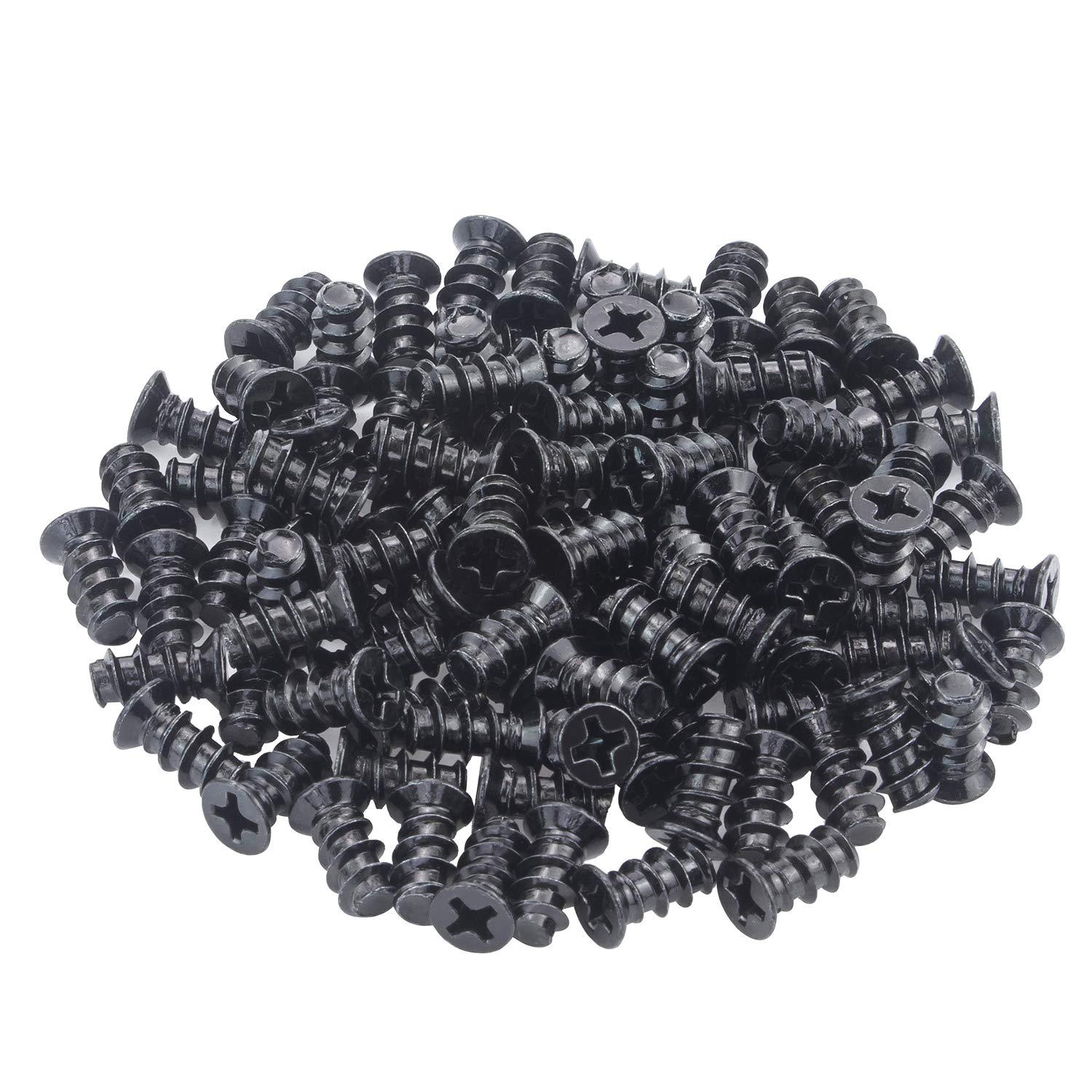 Favordrory M5x10 Black Zinc Computer Case Fan Screws - 100 PCS for PC Cooling Fan Mounting | Durable & Secure Fasteners for PC Builds, Gaming Rigs, and Workstations