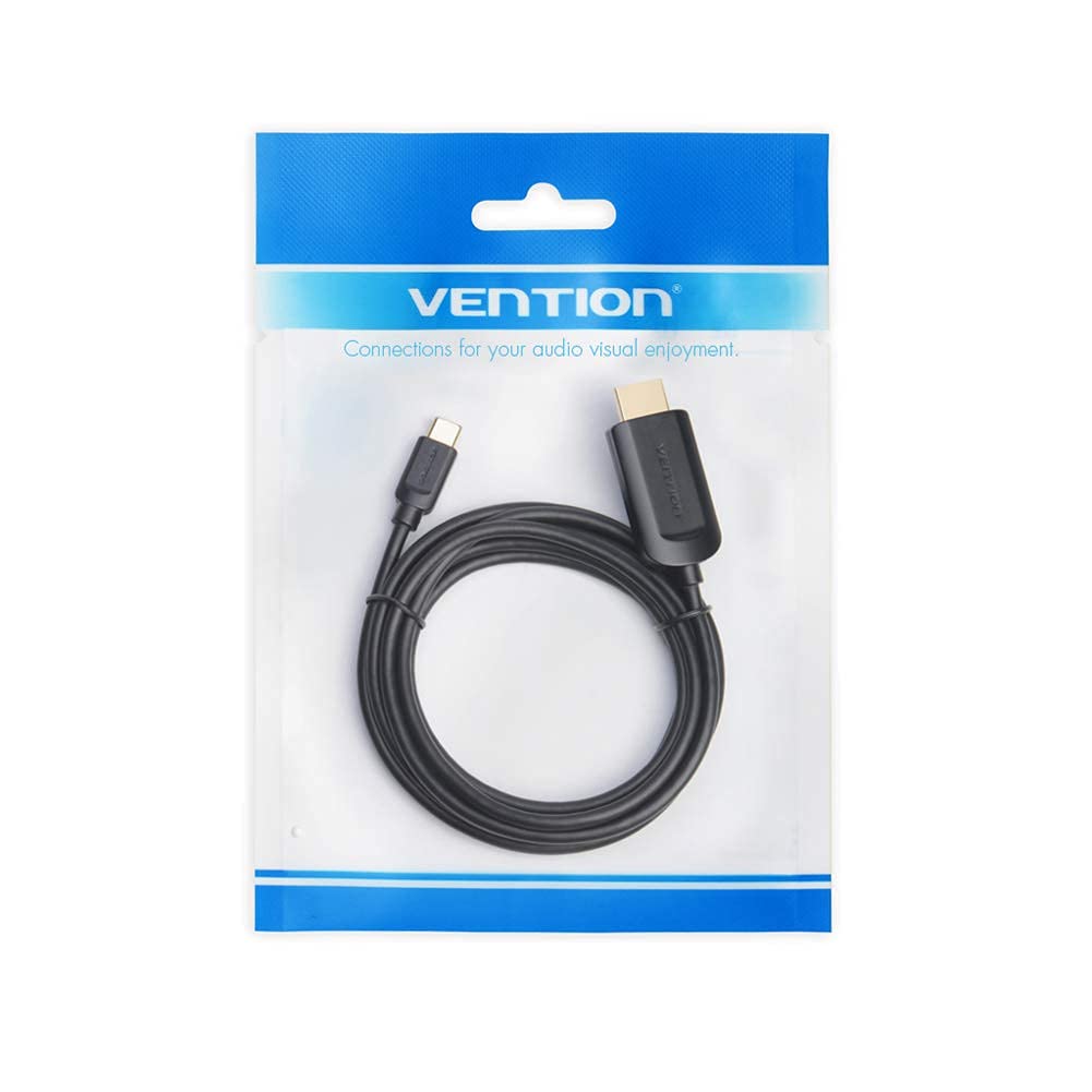 VENTION USB C to HDMI Cable 6.6FT - 4K@30Hz, 2K@60Hz, 1080P@120Hz - Thunderbolt 3 to HDMI Adapter for MacBook Pro/Air, iPad Pro, Surface, Galaxy S23/S22/S21/S20 - Perfect for Home Theater, Office Presentations & Gaming