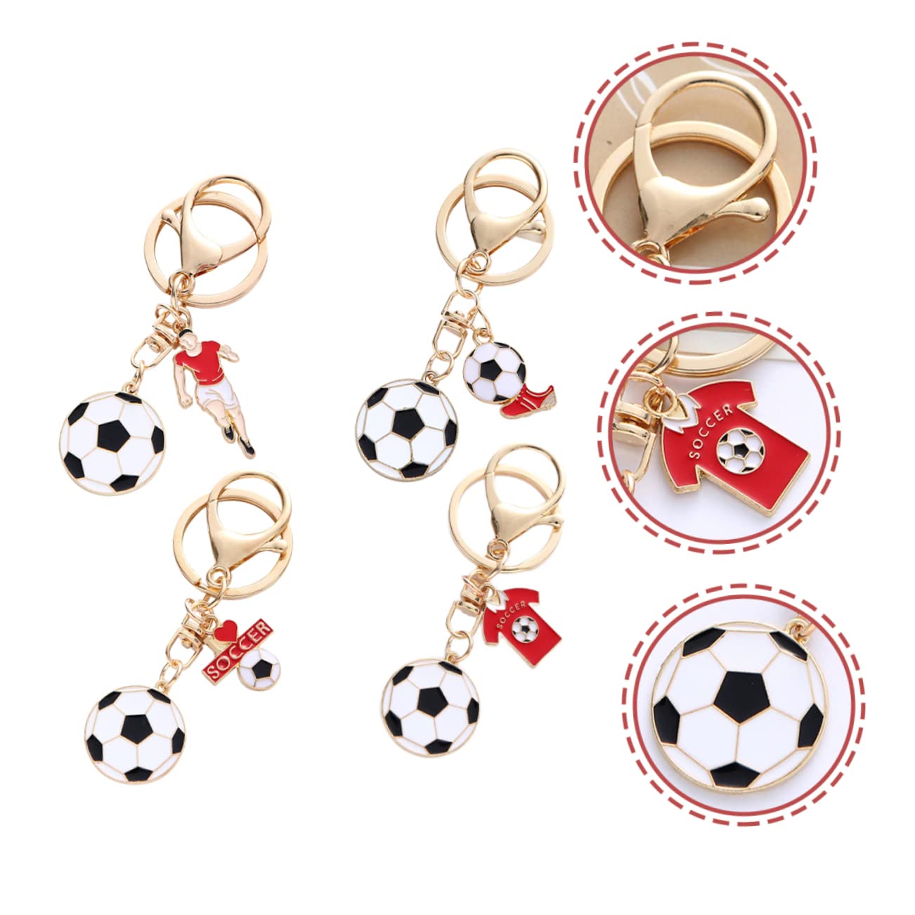 Yardwe 12 Pack Football Keychain Set - Zinc Alloy Key Ring Key Fob Charms for Sports Fans, Gifts & Team Spirit (Perfect for Football Games, Fan Gear & Key Organization)