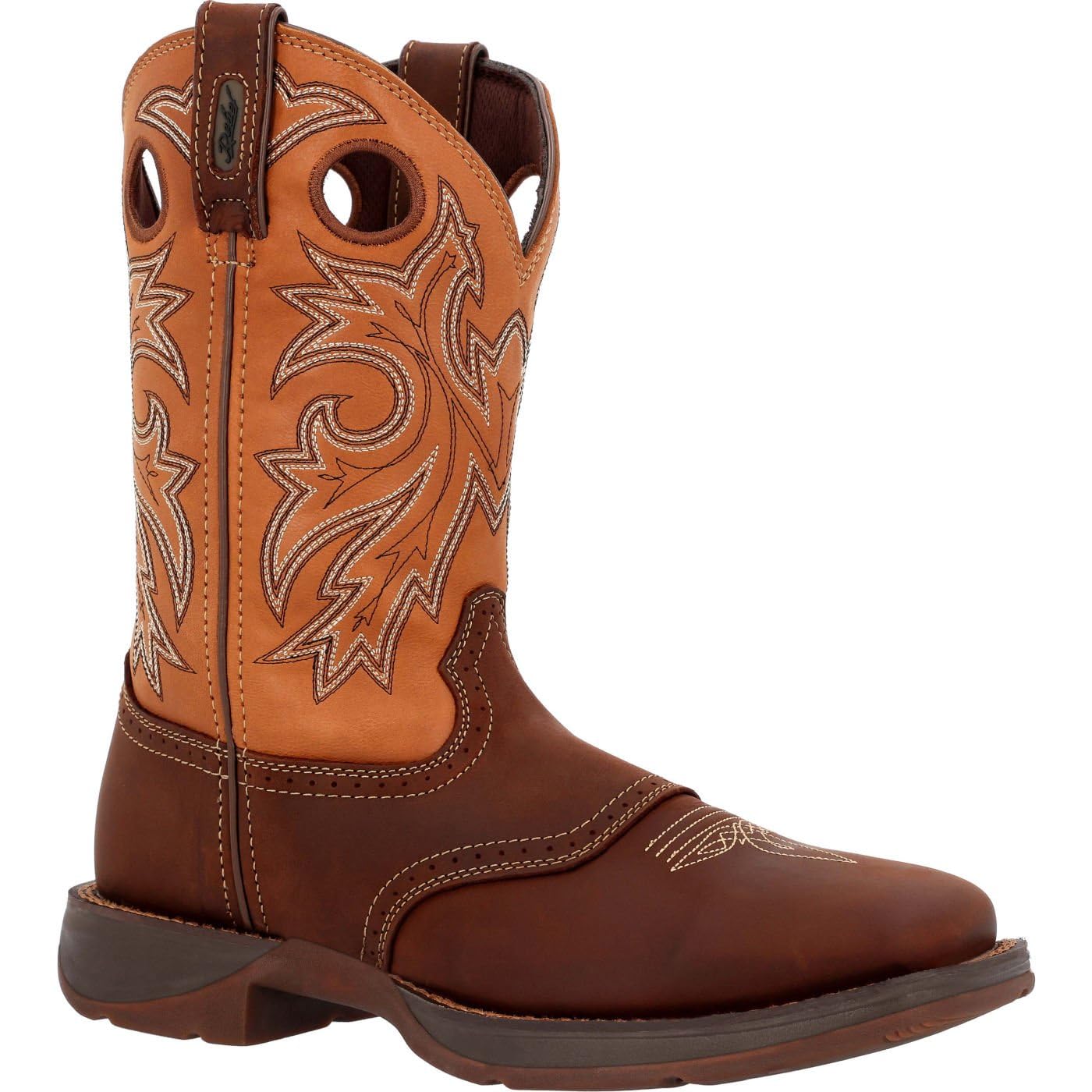 Durango Men's Saddle Up Western Boots - Genuine Leather Cowboy Boots for Men, Comfortable Riding & Work Boots - Perfect for Rodeo, Ranch Work & Country Fashion