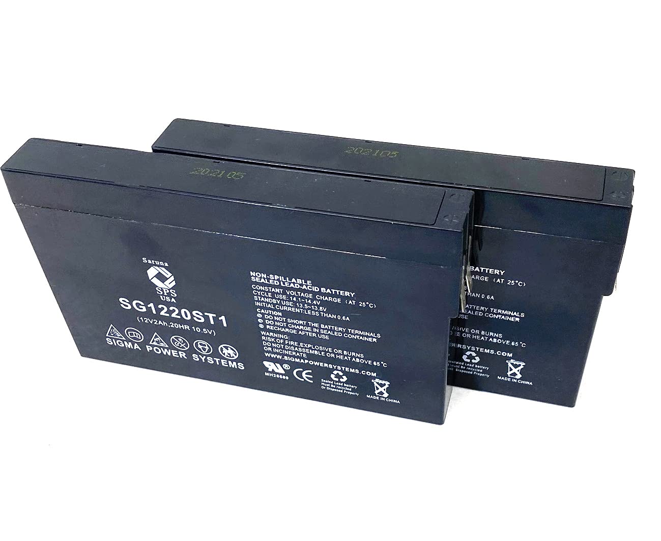 SPS Brand 12V 2Ah Replacement Battery for Odonnell Batteries PS1221SP (2 Pack) - Compatible with Power Tools, Emergency Lights & Security Systems - Perfect for Home & Industrial Use