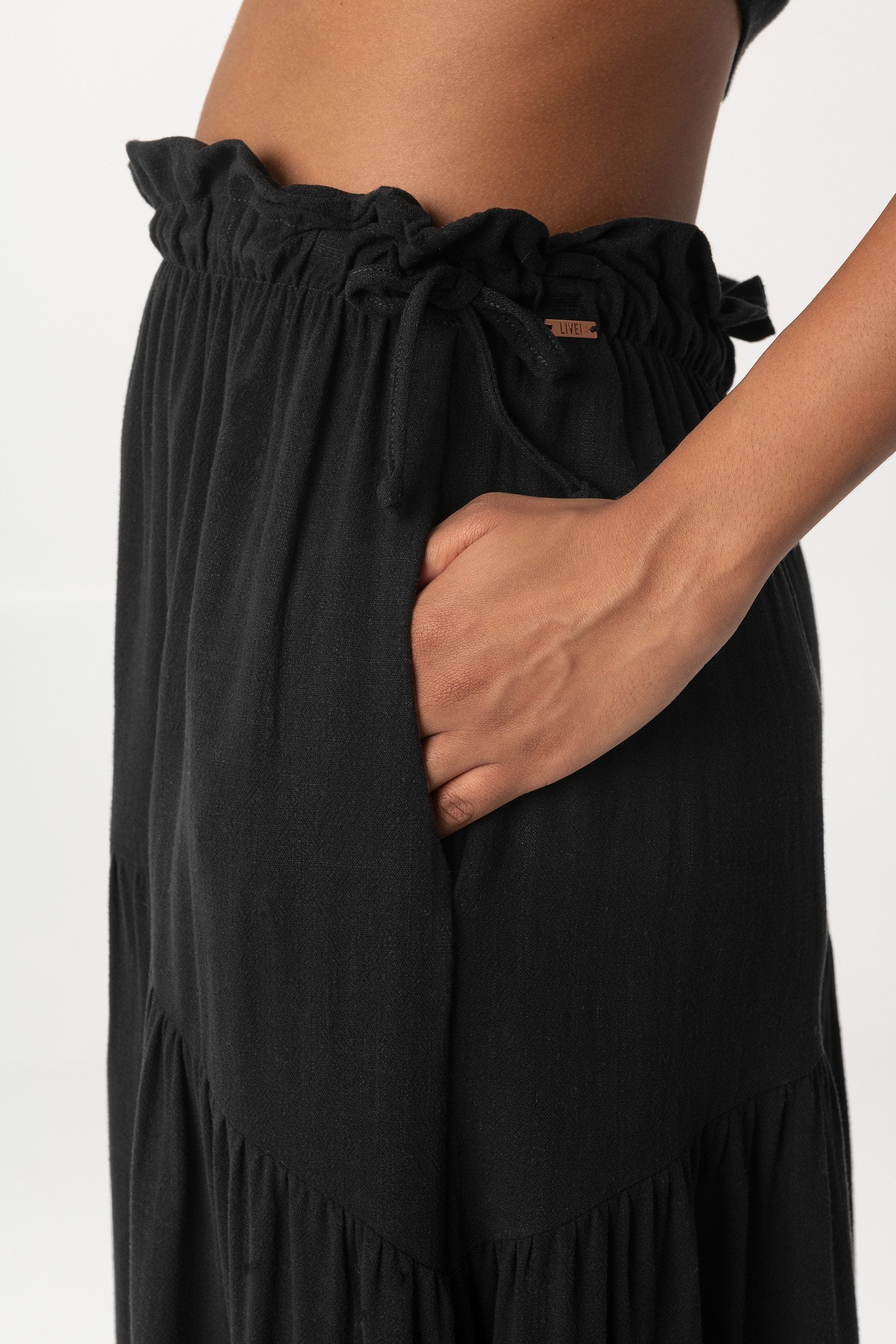 Elegant Sandy Tie Midi Skirt for Women - Flowy Summer Beach Skirt with Adjustable Waist Wrap - Perfect for Vacation, Date Night & Boho Outfits