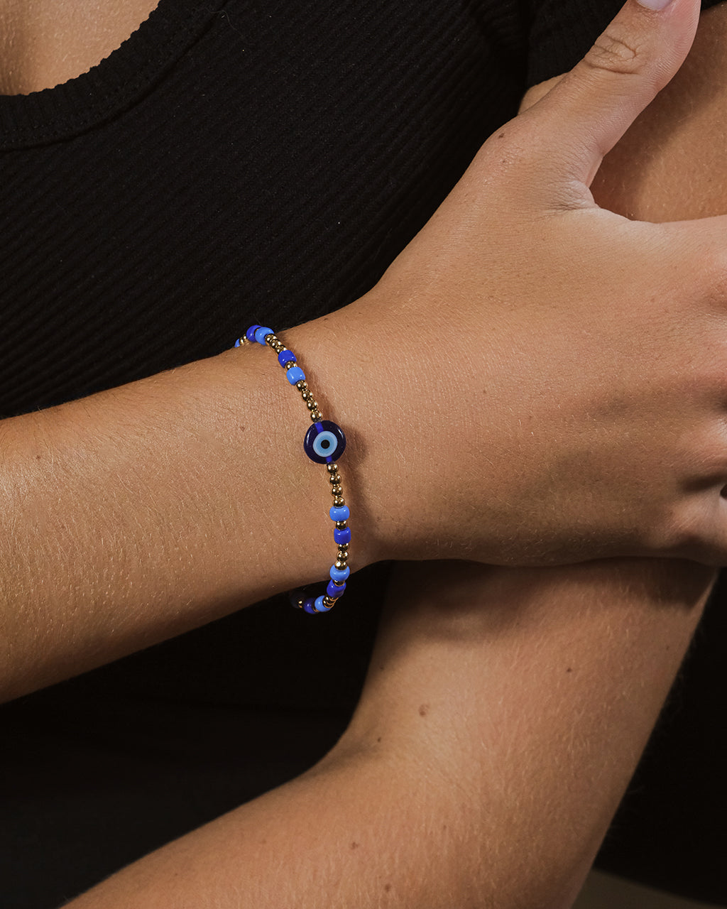 Evil Eye Bead Bracelet for Women - Sibyl Enamel Protection Jewelry for Good Luck & Positive Energy | Perfect for Gifts, Meditation & Everyday Wear