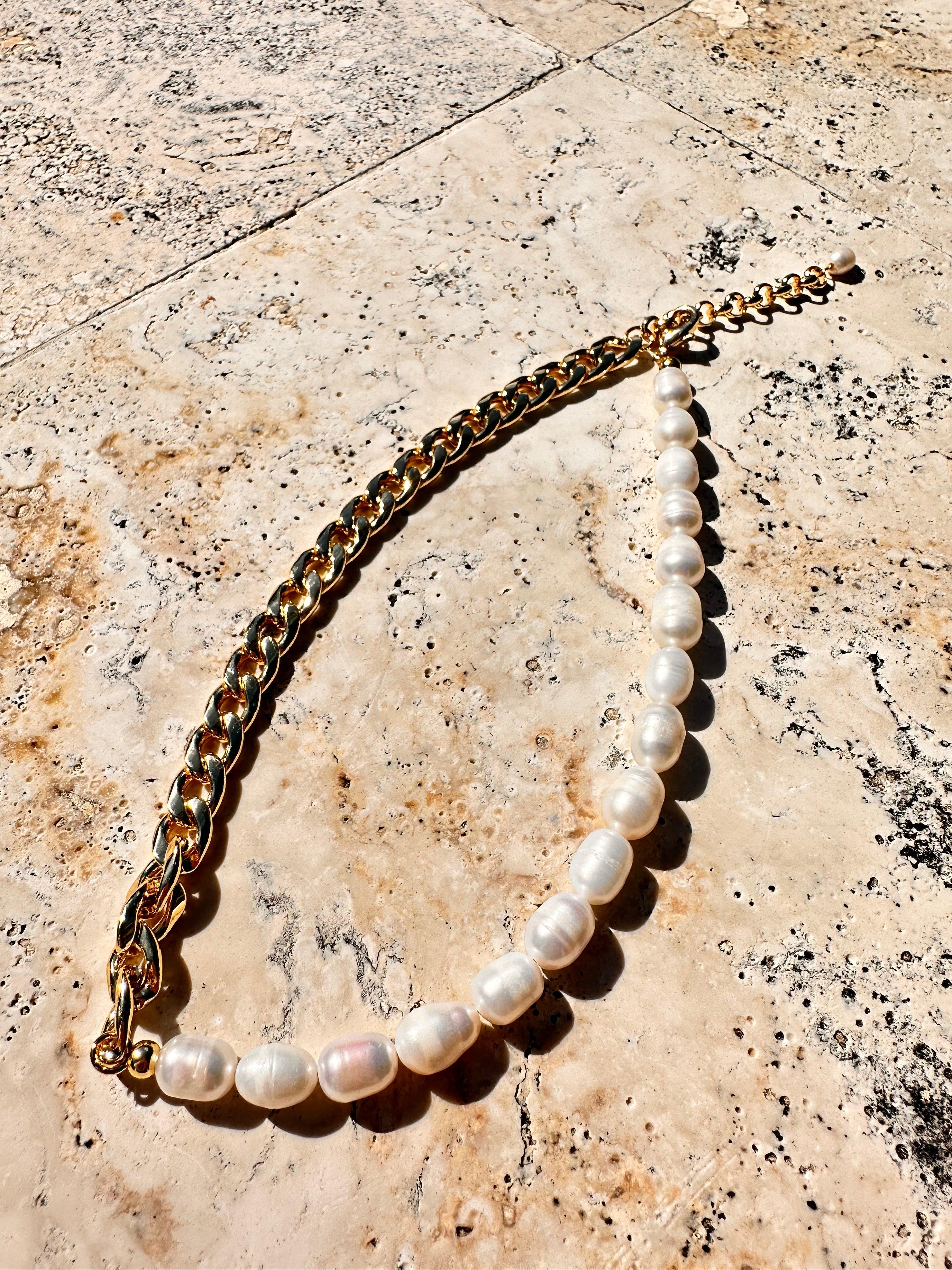 Thai Pearl Chain Necklace - Elegant & Timeless Jewelry for Women | Perfect for Weddings, Parties & Everyday Wear