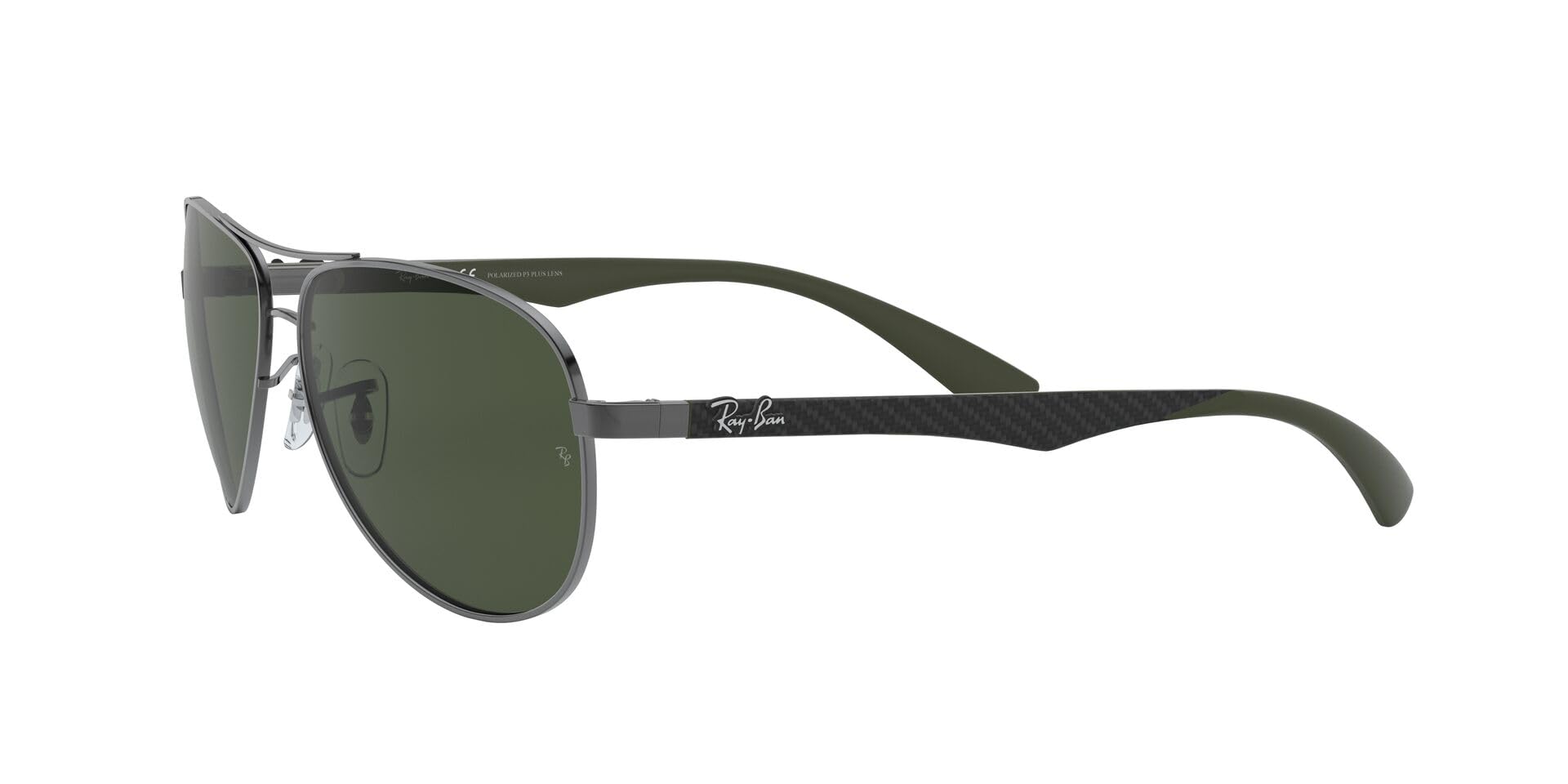 Ray-Ban RB8313 Carbon Fiber Aviator Sunglasses for Men - Polarized UV Protection - Perfect for Driving, Outdoor Sports & Travel