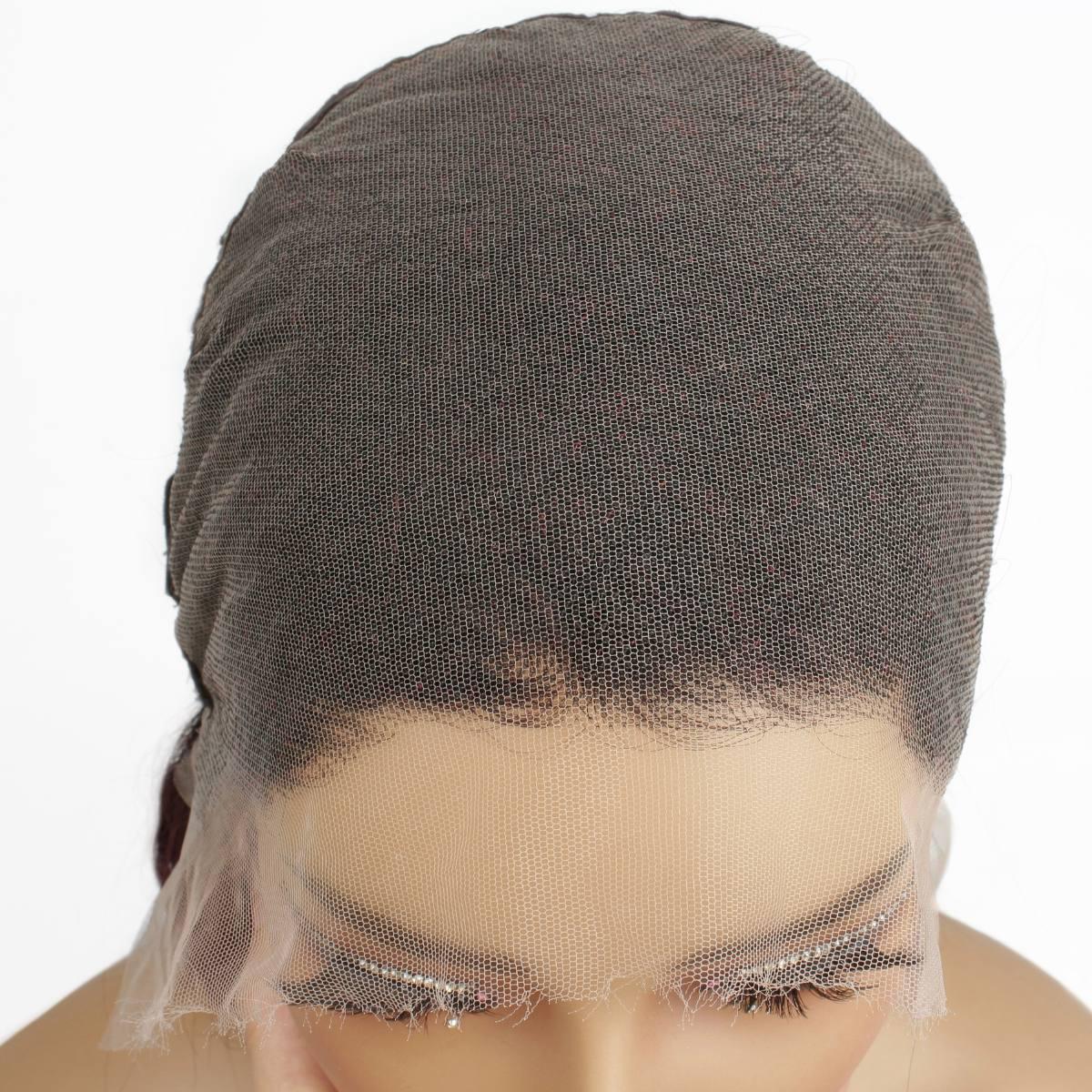 Ombre Burgundy Straight 13x6 HD Lace Front Wig - Natural Looking Human Hair Wig for Women, Heat Resistant & Tangle Free - Perfect for Daily Wear, Cosplay, and Special Occasions
