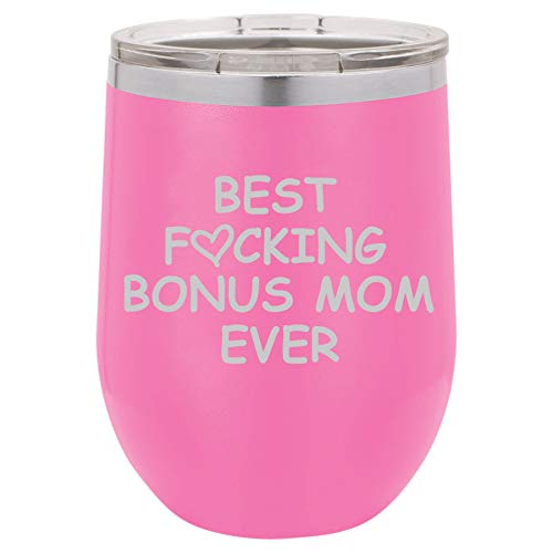12 oz Double Wall Vacuum Insulated Stainless Steel Wine Tumbler - Stemless Coffee Travel Mug with Lid - Funny 