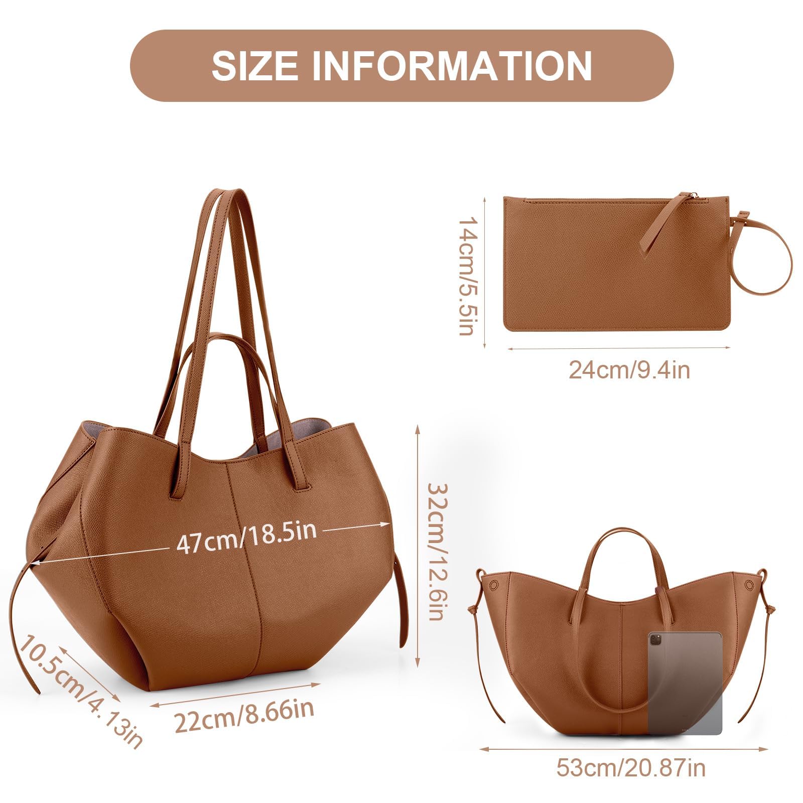 Stylish Faux Leather Tote Bag for Women - Trendy Work Handbag with Magnetic Closure | Perfect for Office, Travel & Everyday Use