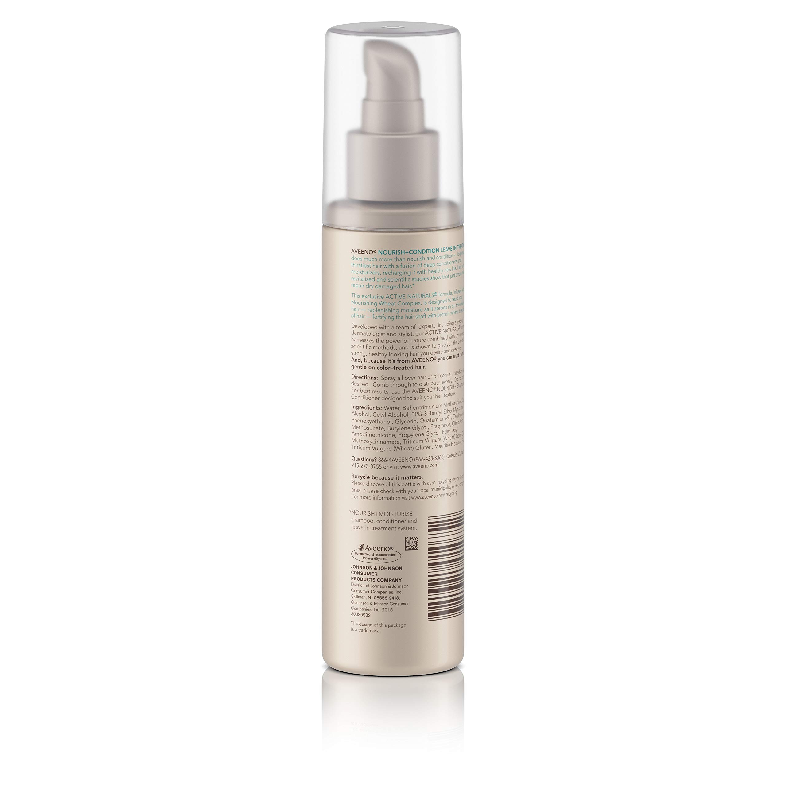 Aveeno Nourish + Condition Leave-In Treatment Spray for Dry Hair - 5.2 oz | Hydrating Hair Care with Oat & Vitamin E | Perfect for Daily Use, Post-Shower & Styling