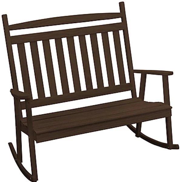 Premium Yellow Pine Double Classic Porch Rocker - Comfortable Outdoor Rocking Chair for Patio, Garden & Front Porch Relaxation