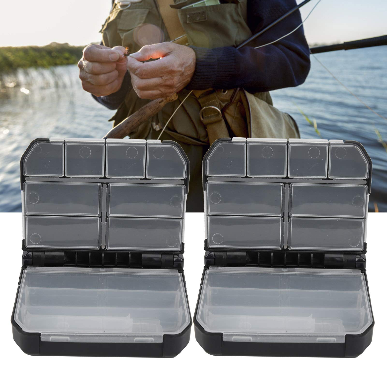 **Durable Black Bait Storage Box & Fishing Tackle Organizer for Anglers – Perfect for Freshwater, Saltwater, and Ice Fishing Trips**