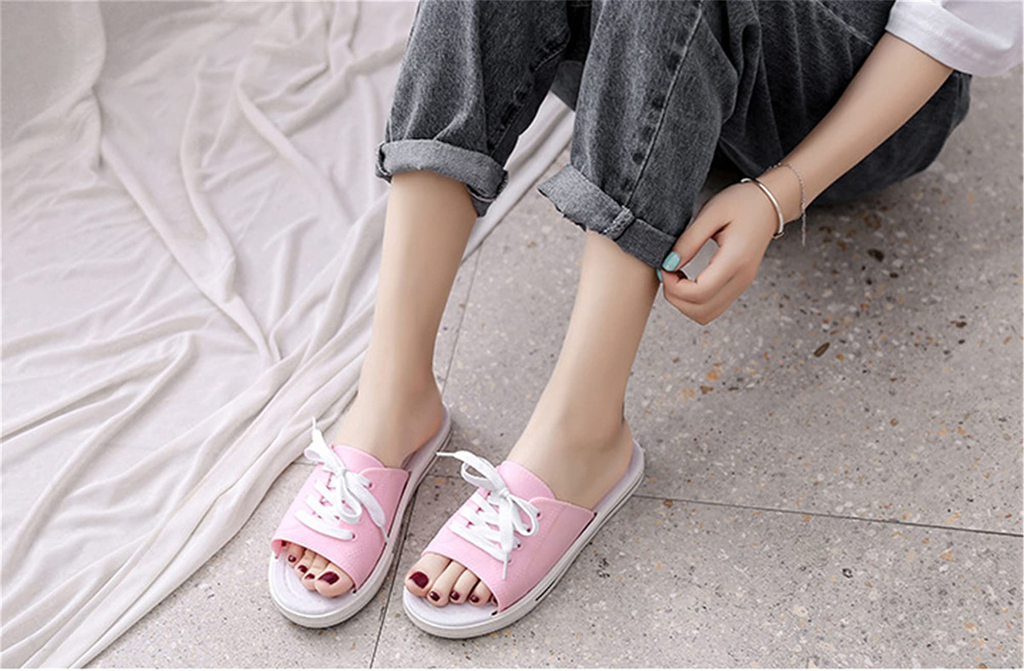 LANFIRE Comfortable Slippers for Women and Men - Soft Bathroom Slides, Non-Slip House Sandals for Indoor and Outdoor Use - Perfect for Home, Spa, and Beach Wear