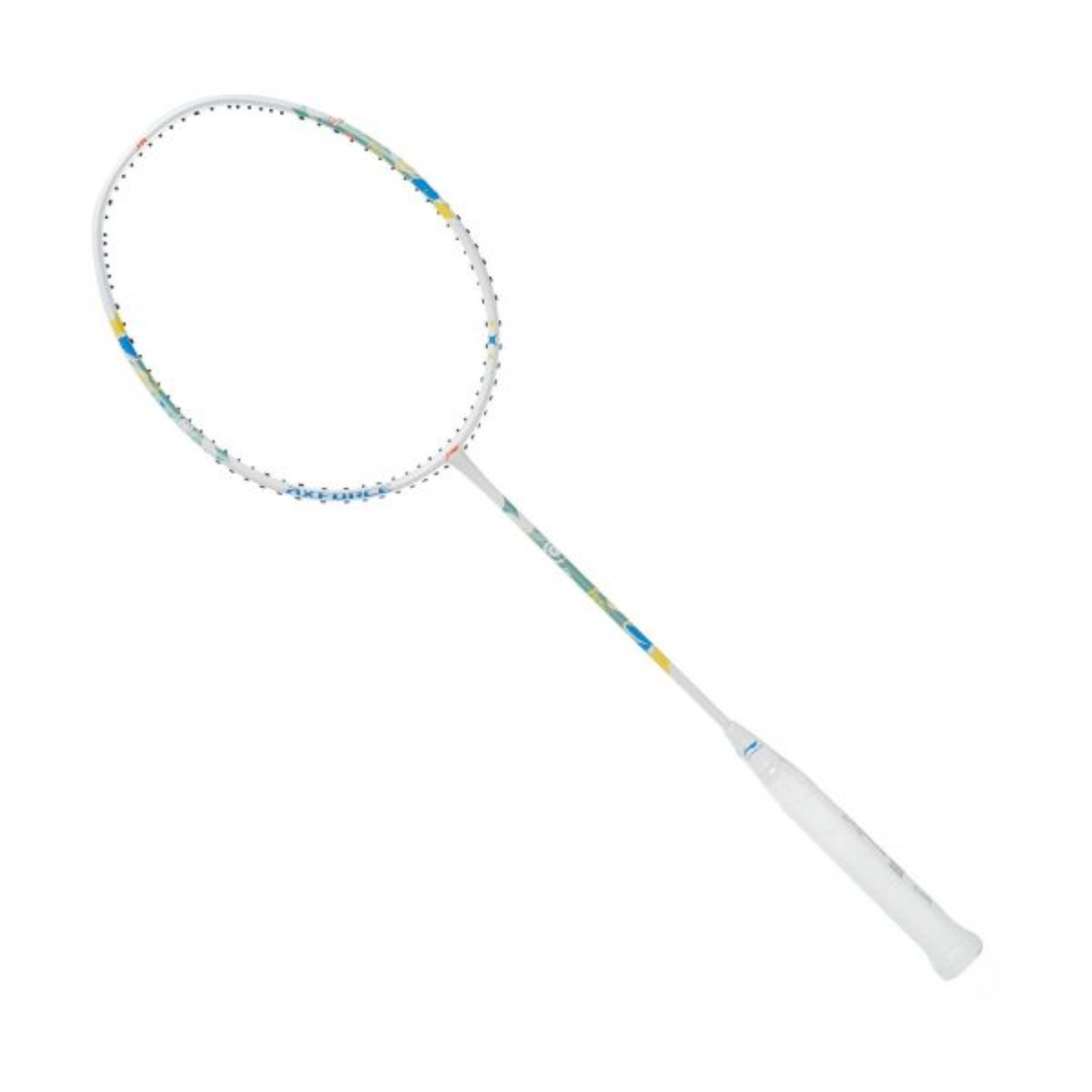 Li Ning Axforce Junior Strung Badminton Racket for Kids - Lightweight Carbon Fiber Badminton Racquet with Pre-Strung Strings (White, AYPS087-2) - Perfect for Junior Players & Beginners Training
