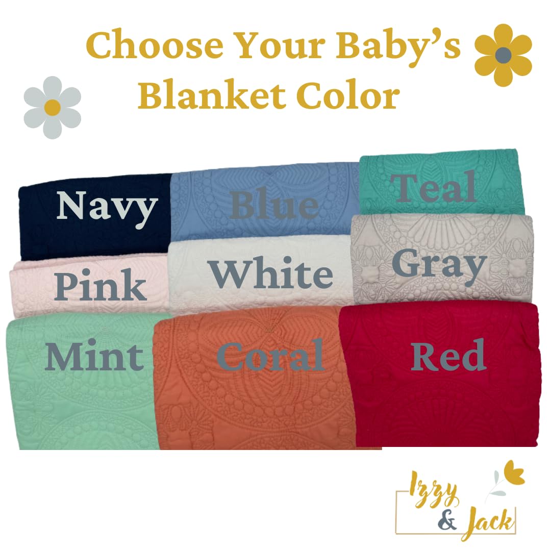 Personalized Baby Name Blanket - Custom Monogram Blanket for Baby Girl & Boy | Soft & Cozy Baby Dino Design | Perfect for Nursery, Photo Shoots & Gift Giving